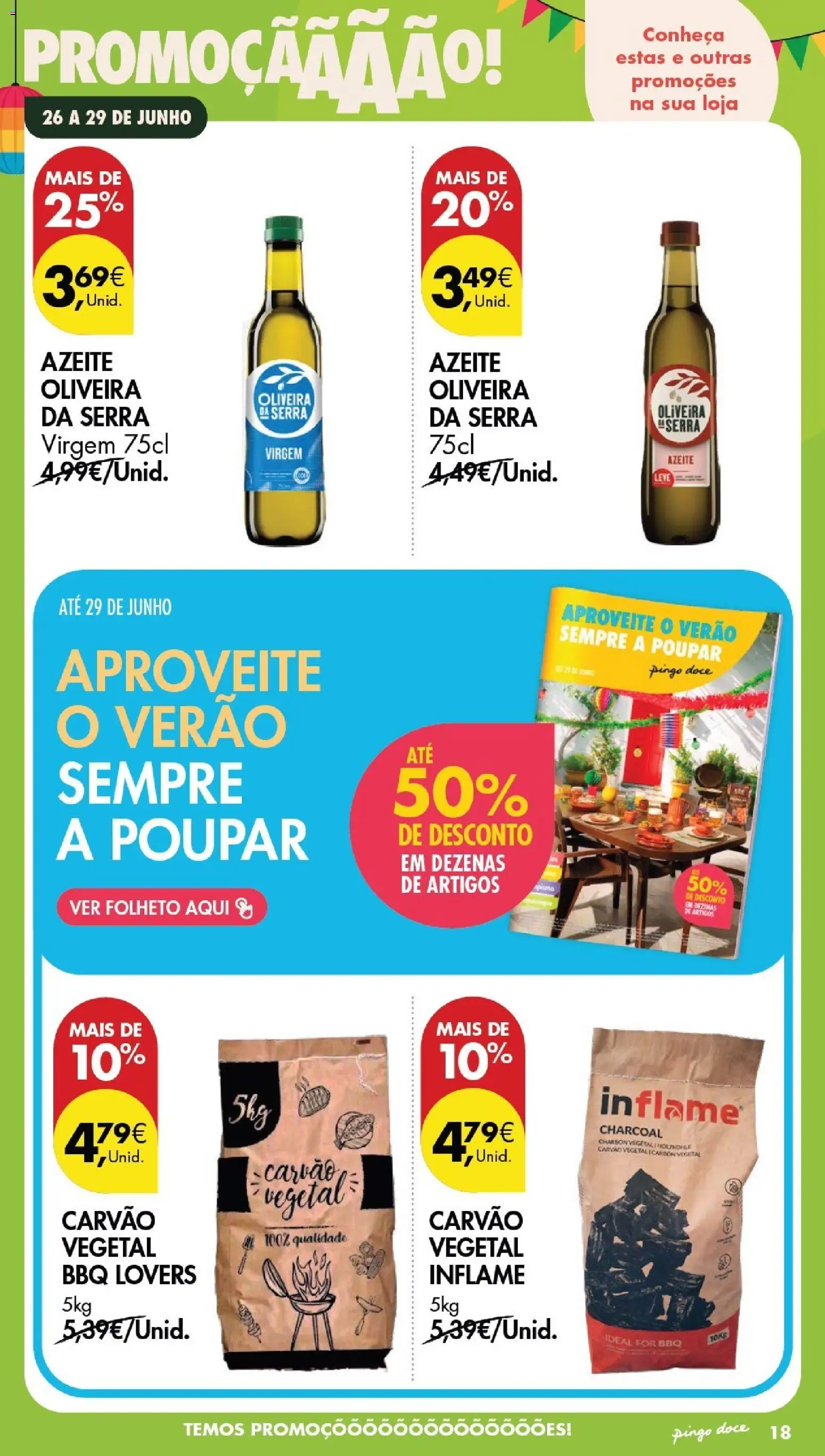 Pingo Doce Poupe este Fim de Semana │ válido de 26/06/2026 | Página: 17 | Produtos: Azeite, Carvão vegetal