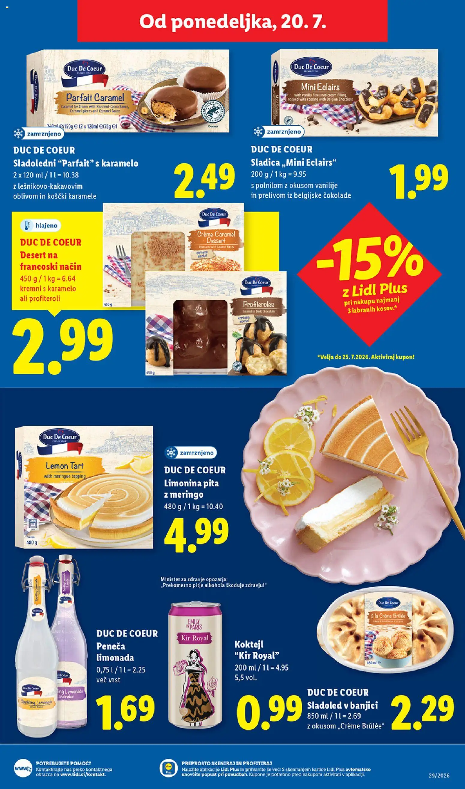 Novi Lidl katalog ponudbe – veljaven od 16.07.2026 | Stran: 55 | Izdelki: Sladica, Pita, Limonada, Sladoled