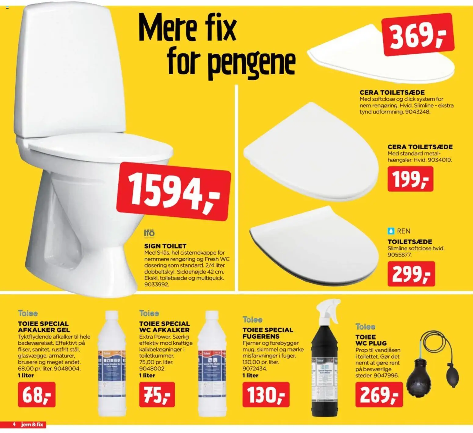 Jem & fix tilbudsavis – gyldig fra 18/10/2026 | Side: 4 | Produkter: Toilet, Søm