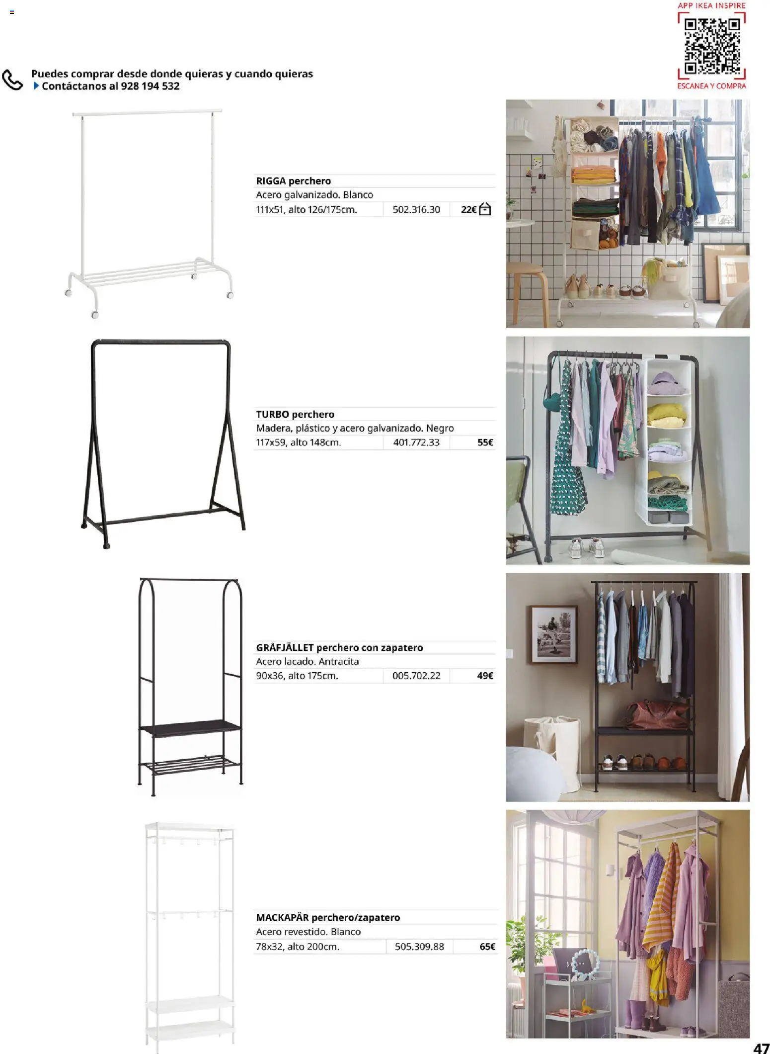 Catálogo IKEA Muebles para el dormitorio │ válido desde el 01/02/2026 | Página: 47 | Productos: Perchero, Zapatero