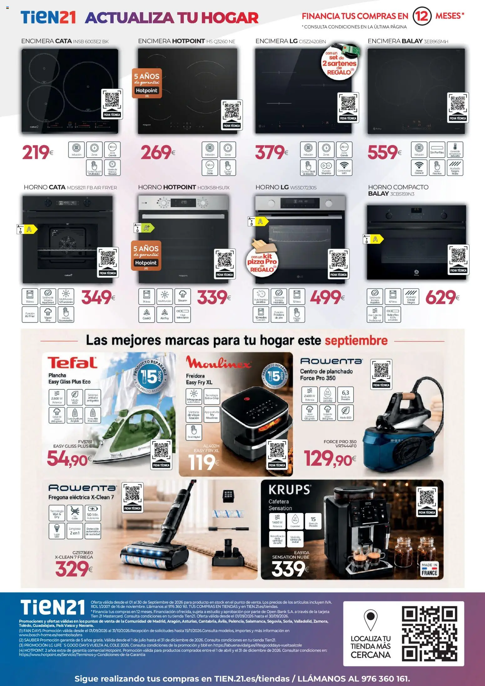 Tien 21 folleto │ válido desde el 01/09/2026 | Página: 4 | Productos: Pizza, Cable, Horno, Plancha