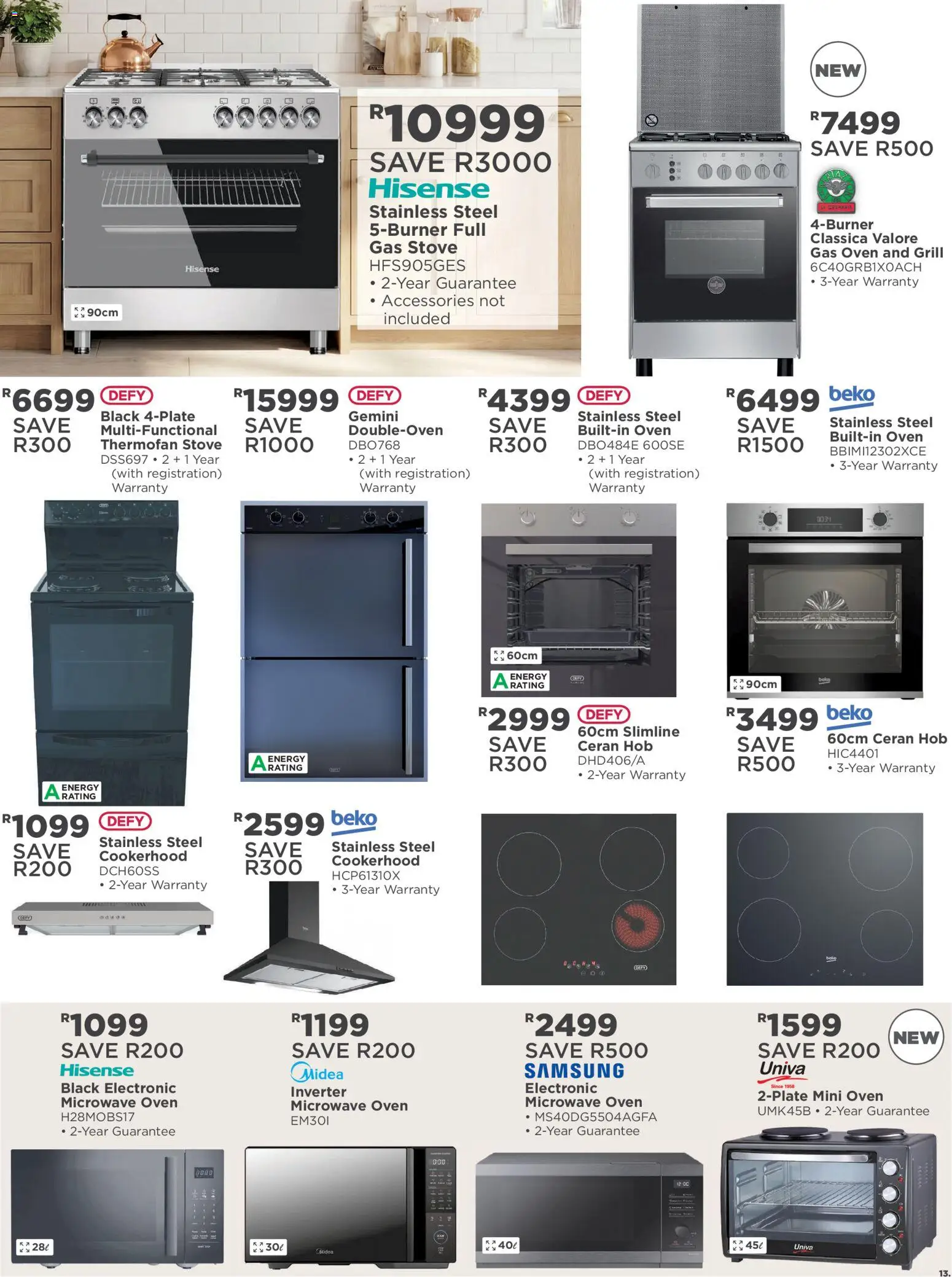 New House and Home catalogue – valid from 10/08/2026 | Page: 13 | Products: Hob, Grill, Microwave, Gas stove