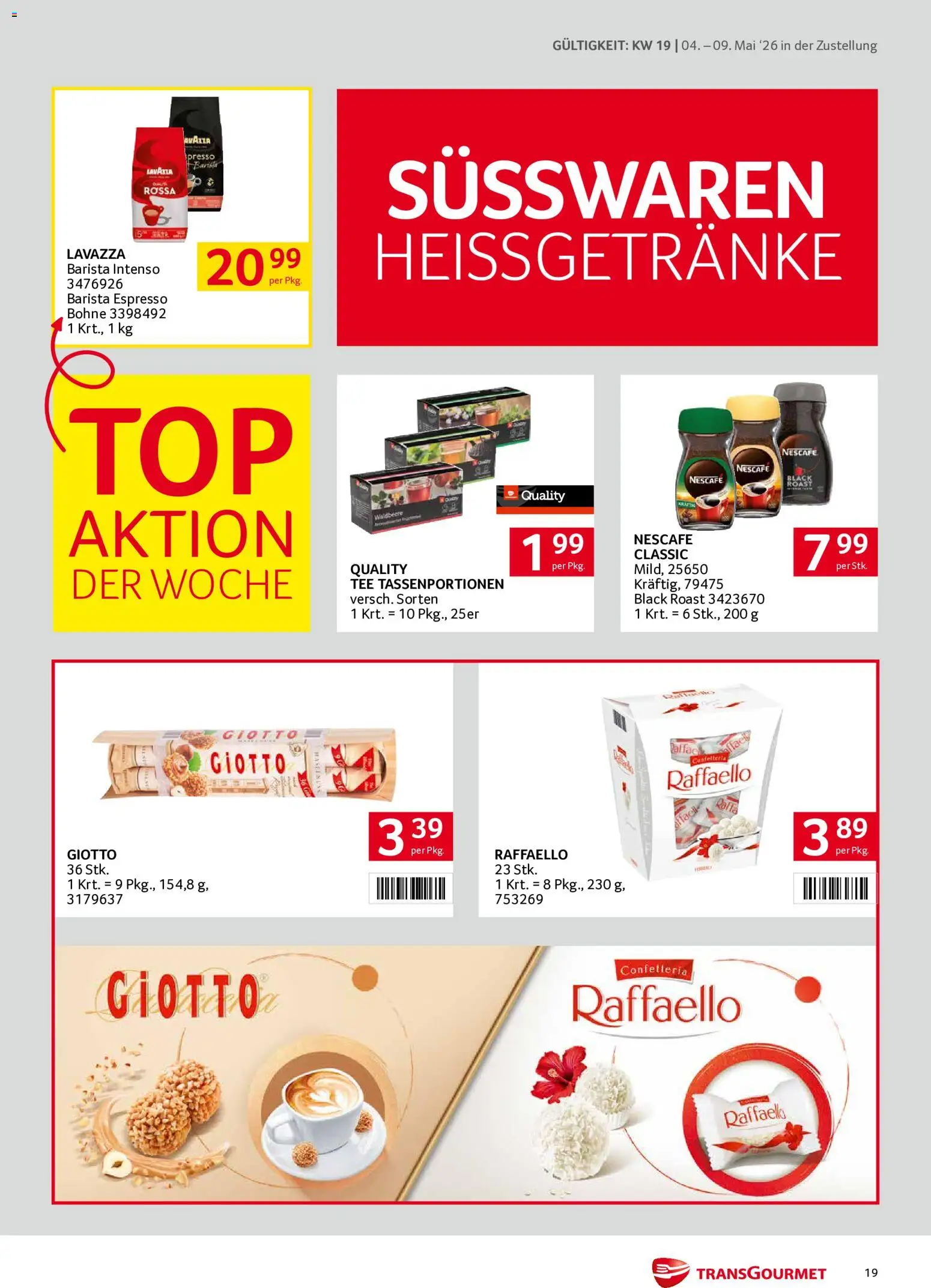 Transgourmet Zustellaktion gültig ab 04.05.2026 | Seite: 19 | Produkte: Tee