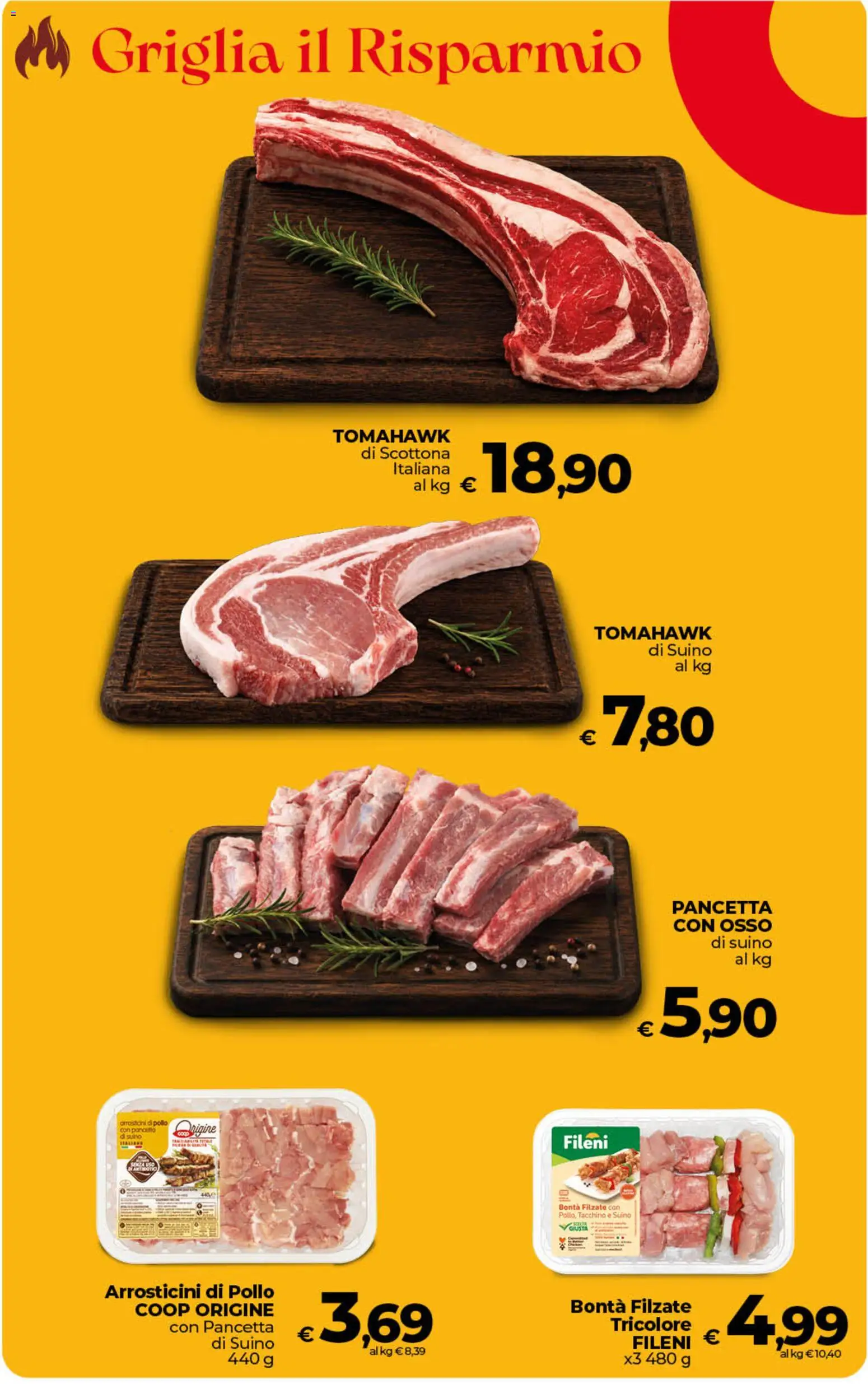 Volantino Ipercoop del 11/08/2026 | Pagina: 26 | Prodotti: Pancetta, Tacchino, Griglia, Arrosticini