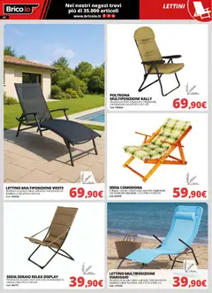 Anteprima del volantino Brico io volantino valido a partire dal 30/03/2026 | Pagina: 47 | Prodotti: Sdraio, Lettino, Poltrona, Sedia