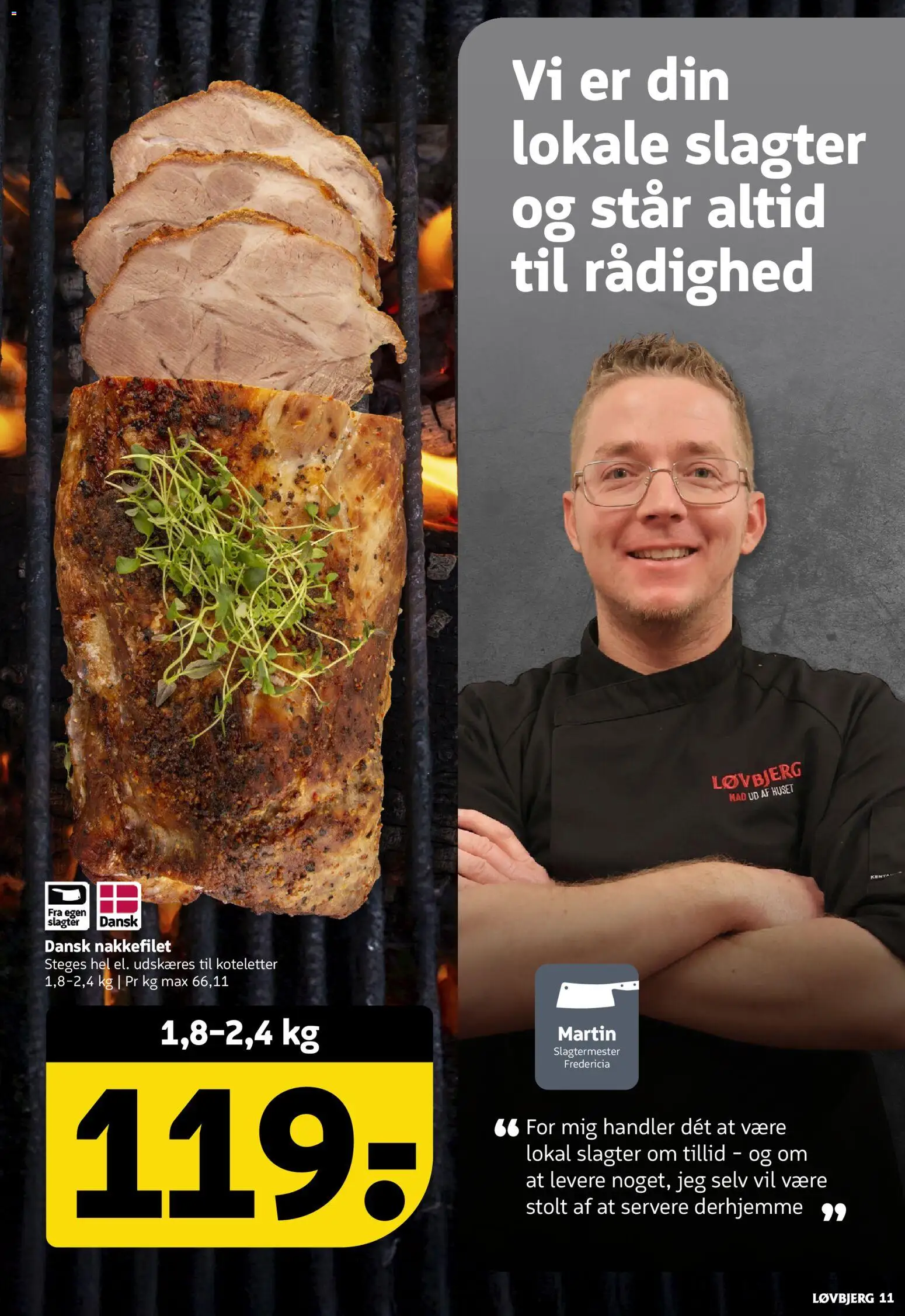 Løvbjerg tilbudsavis – gyldig fra 14/08/2026 | Side: 11 | Produkter: Koteletter, Nakkefilet