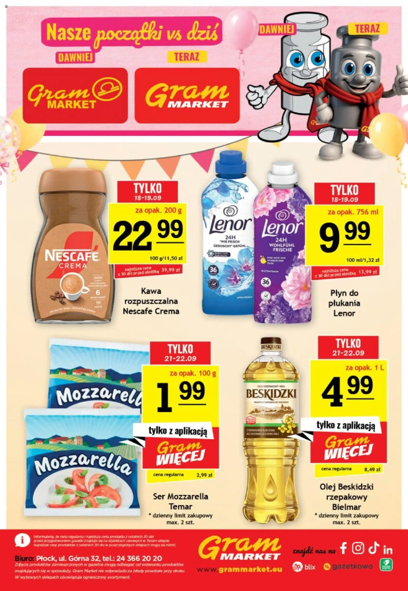 Gram Market gazetka od 16.09.2026 | Strona: 16 | Produkty: Nescafe, Ser, Olej, Mozzarella