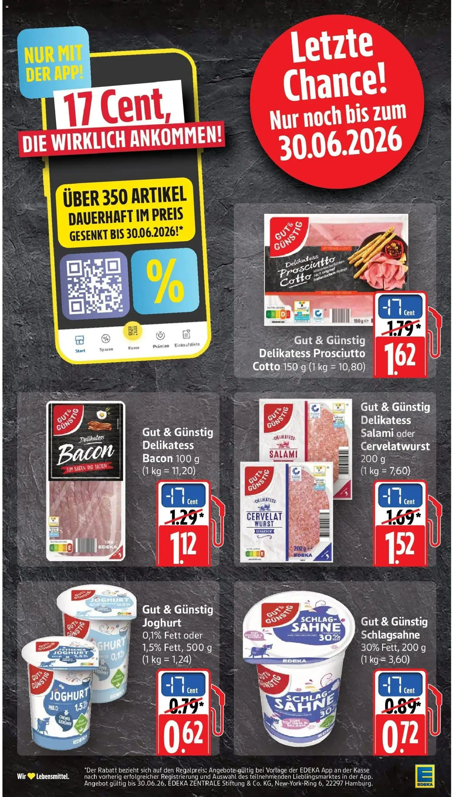 Edeka prospekt Pirmasens – gültig ab 29.06.2026 | Seite: 23 | Produkte: Schlagsahne, Joghurt, Wurst, Sahne