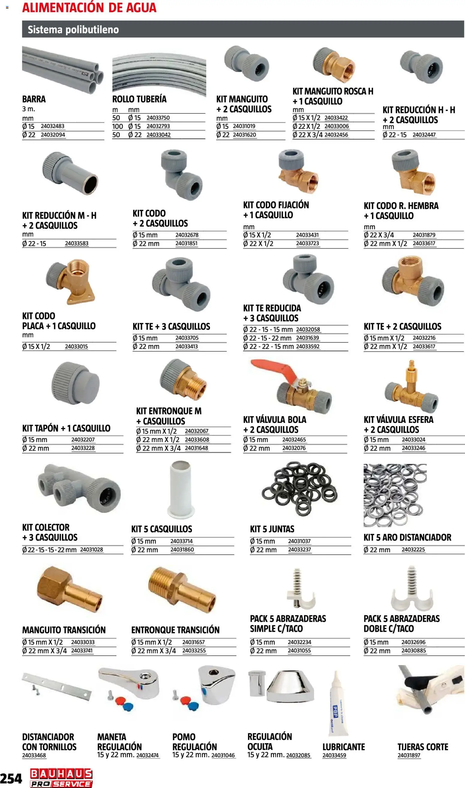 Bauhaus ProService │ válido desde el 11/05/2026 | Página: 254 | Productos: Lubricante, Té, Agua