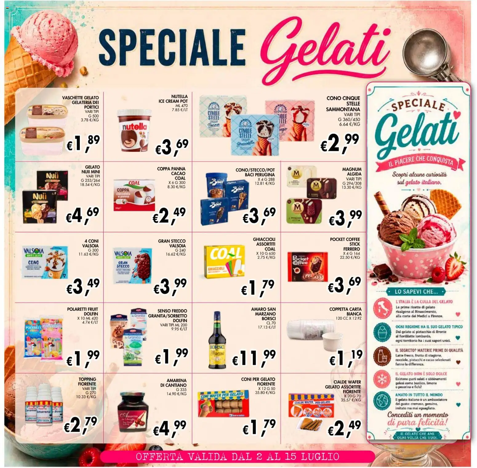 Volantino Coal del 02/07/2026 | Pagina: 18 | Prodotti: Panna, Latte, Cacao, Topping
