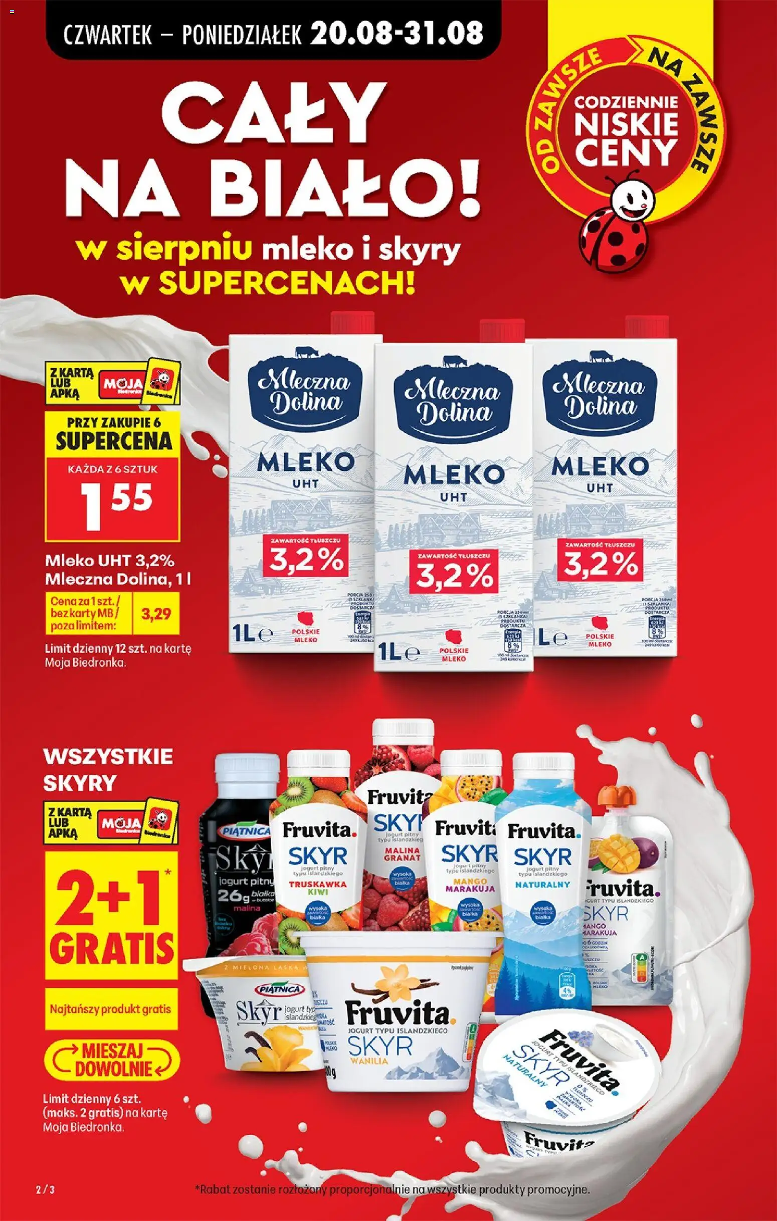 Biedronka Polsko leták - Codziennie niskie ceny od 20.08.2026 | Strana: 2 | Produkty: Mango, Jogurt, Skyr, Marakuja