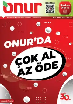 14 Temmuz 2026 tarihinden itibaren geçerli olan Onur Market kataloğu önizlemesi