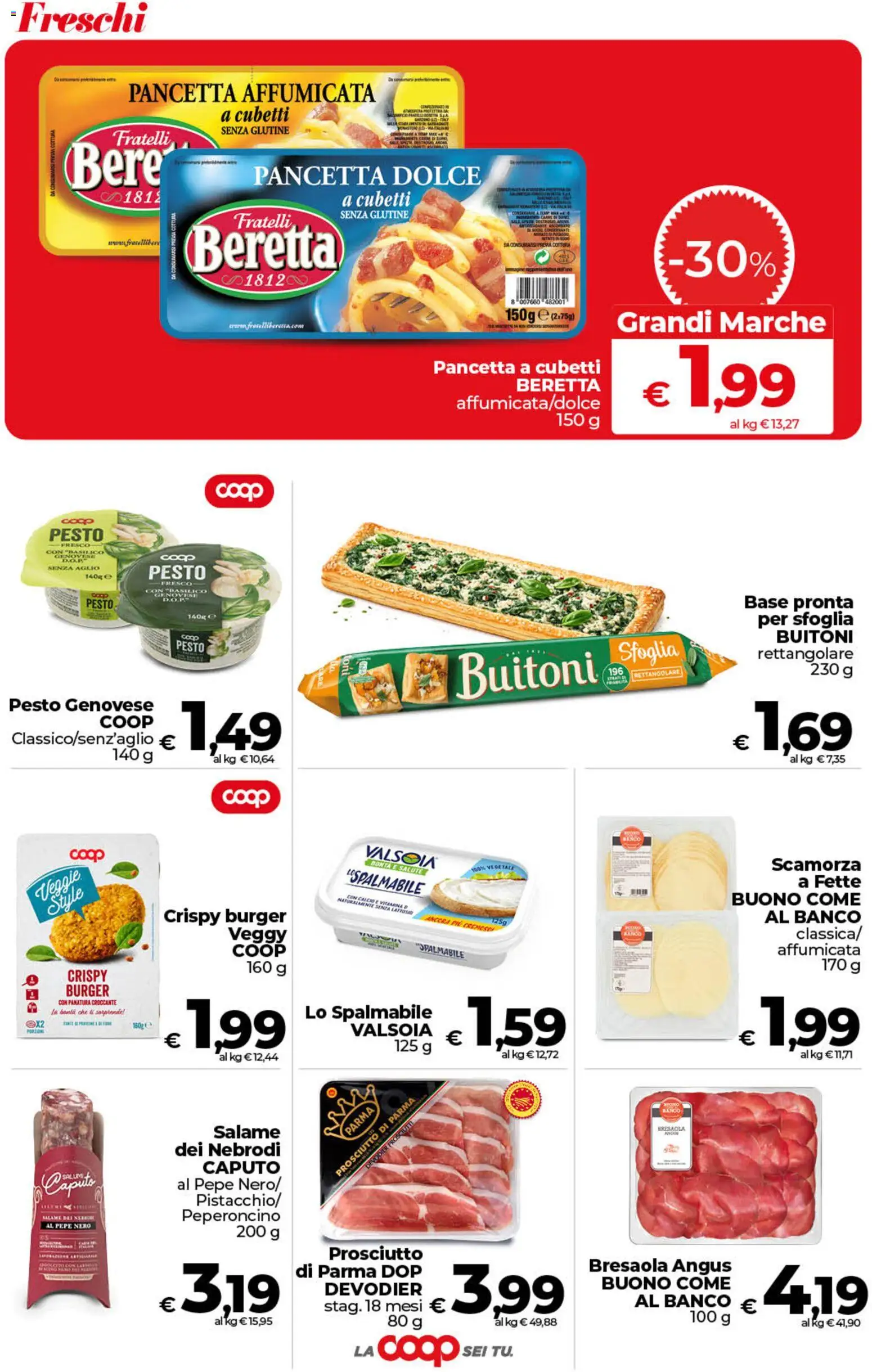 Volantino COOP del 18.06.2026 | Pagina: 16 | Prodotti: Prosciutto di Parma, Pepe, Pesto, Basilico