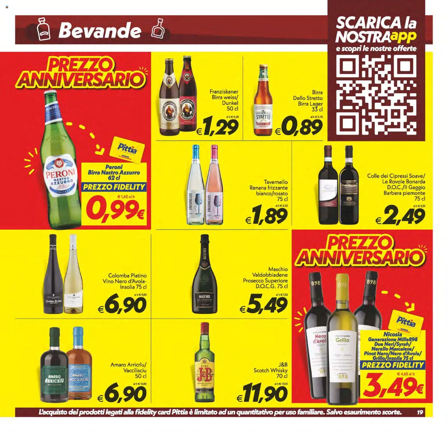 Volantino SuperConveniente del 02/10/2026 | Pagina: 19 | Prodotti: Birra, Prosecco, Whisky, Amaro