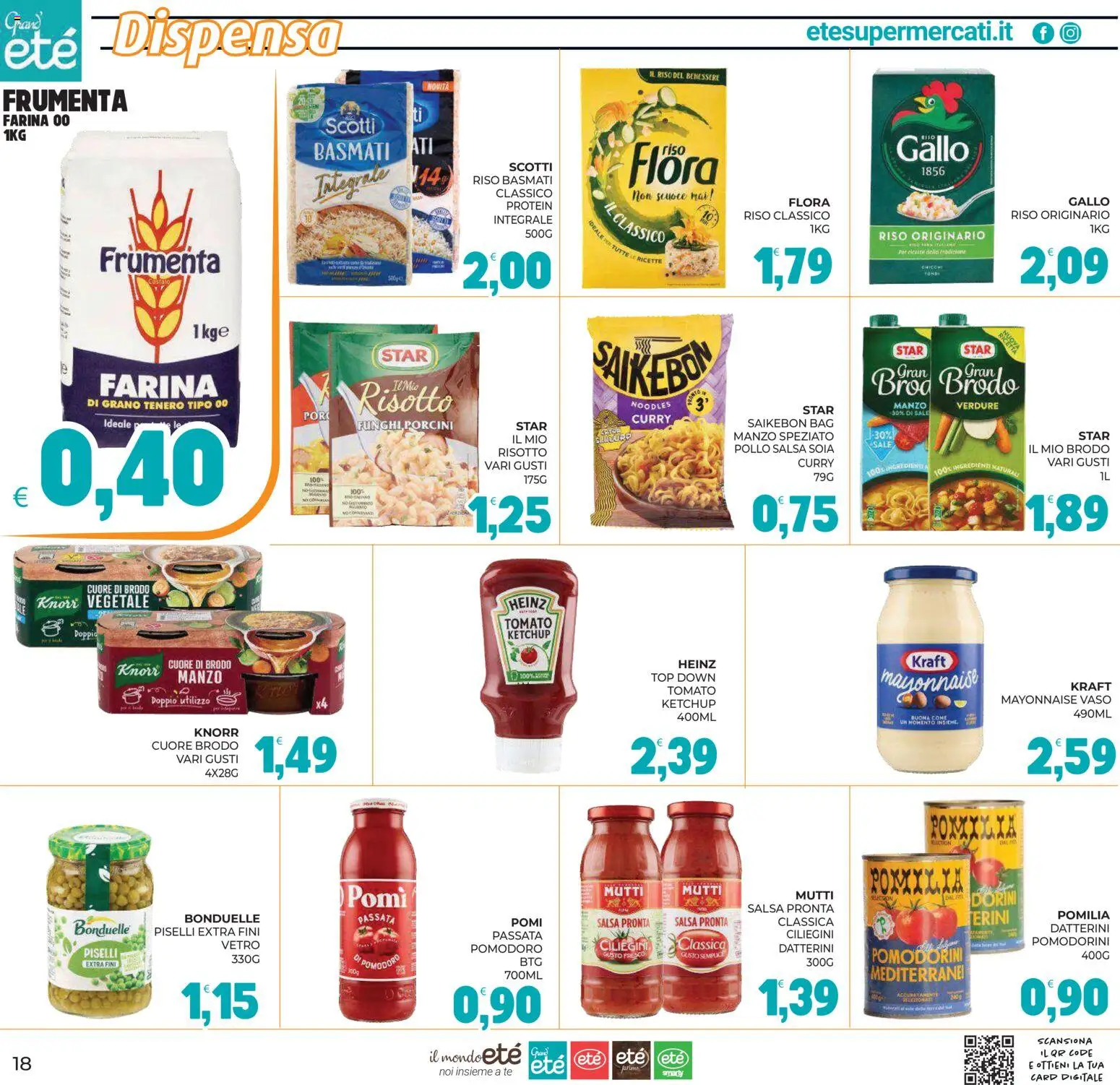 Volantino Eté del 02/10/2026 | Pagina: 18 | Prodotti: Pomodorini, Manzo, Farina, Ingredienti
