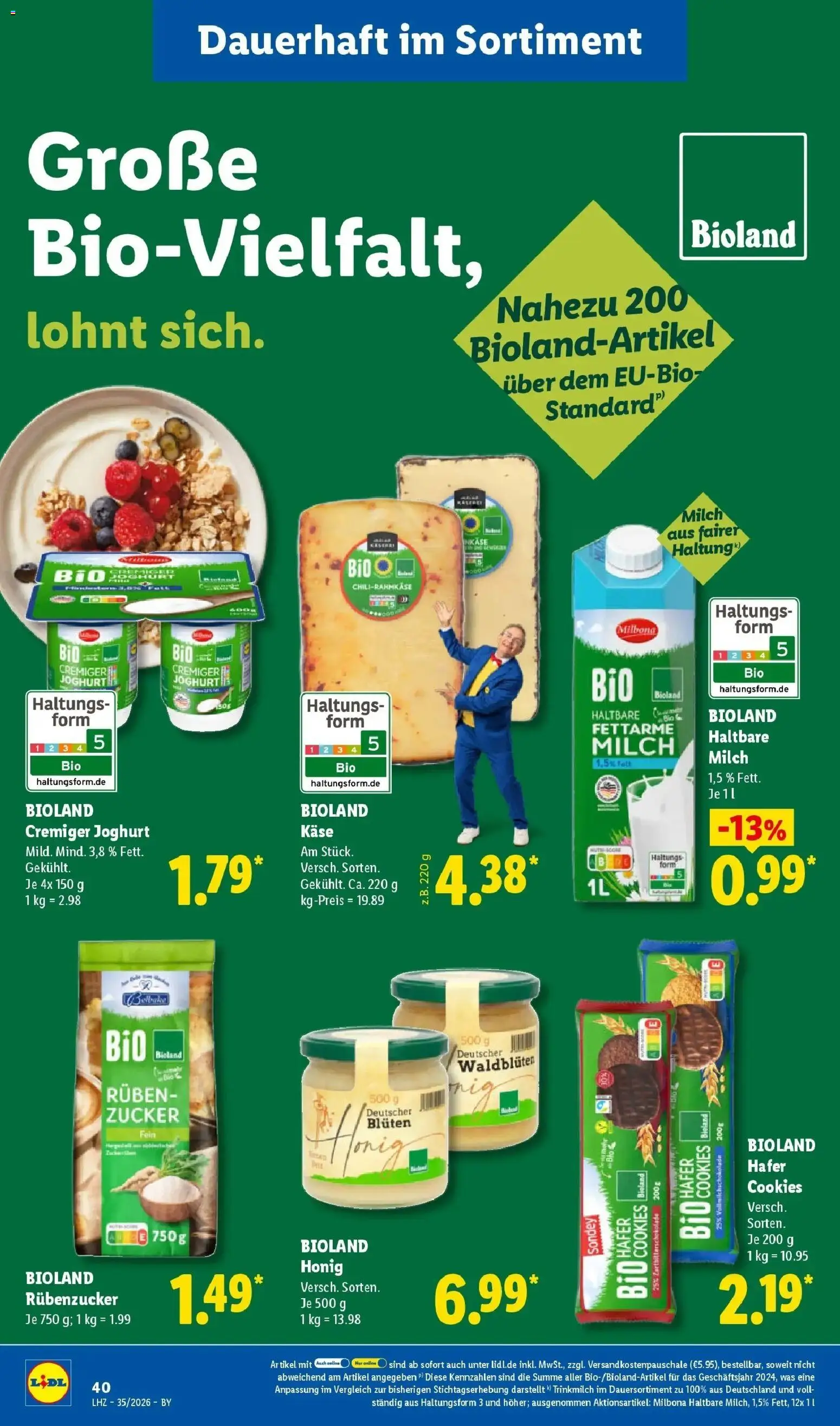 Lidl Prospekt Hof-innenstadt (ab 24.08.2026) zum Blättern » Angebote | Seite: 62 | Produkte: Milch, Käse, Milch 1,5%, Zucker