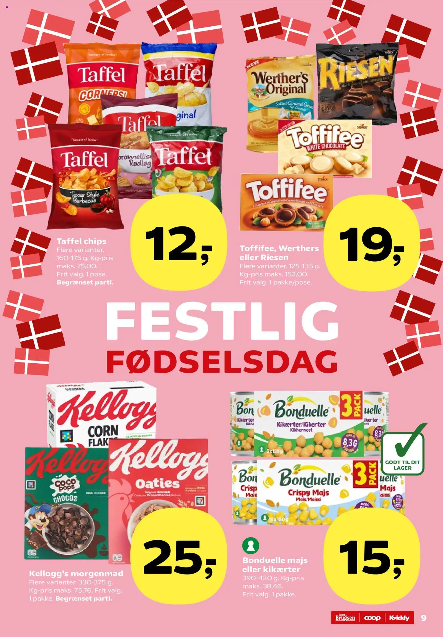 Kvickly tilbudsavis – gyldig fra 08.05.2026 | Side: 11 | Produkter: Chips, Rødløg, Majs, Kikærter