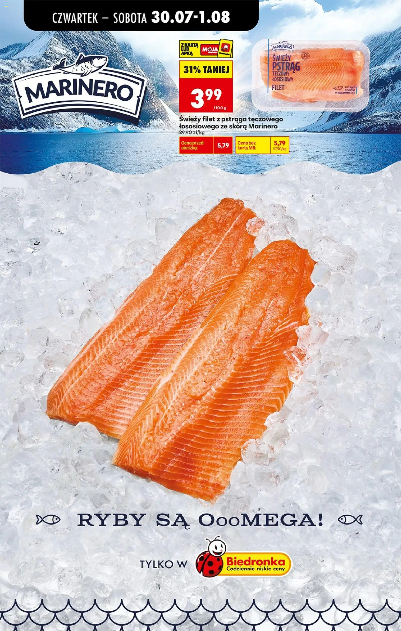 Biedronka Polsko leták - Codziennie niskie ceny od 30.07.2026 | Strana: 44 | Produkty: Ryby, Filet, Karty