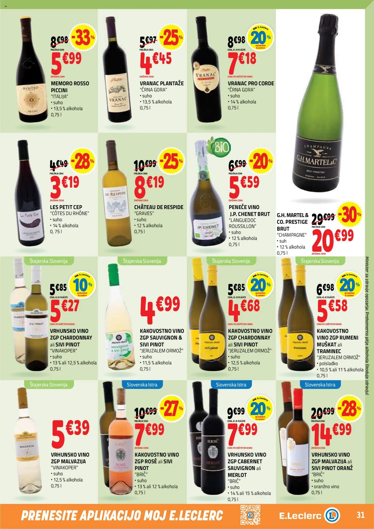 Novi E.leclerc katalog ponudbe – veljaven od 20.05.2026 | Stran: 31 | Izdelki: Vino