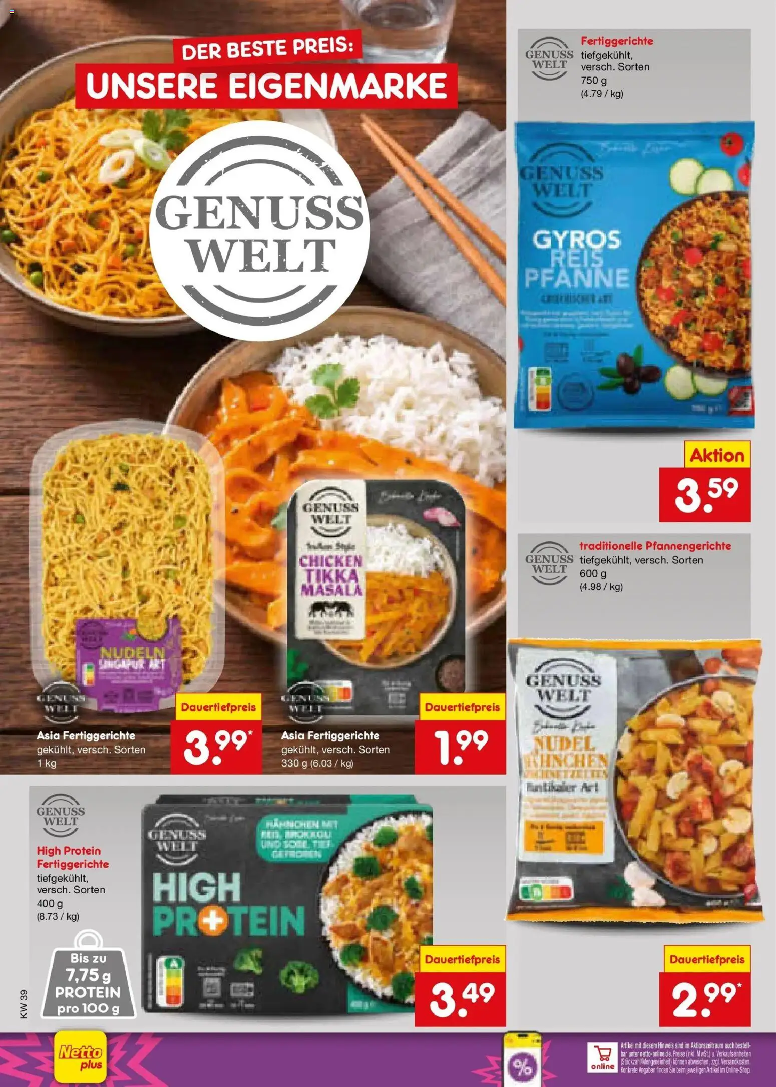 Netto Marken-Discount Prospekt Naumburg – gültig ab 21.09.2026 | Seite: 14 | Produkte: Gyros, Fertiggerichte, Reis, Nudeln