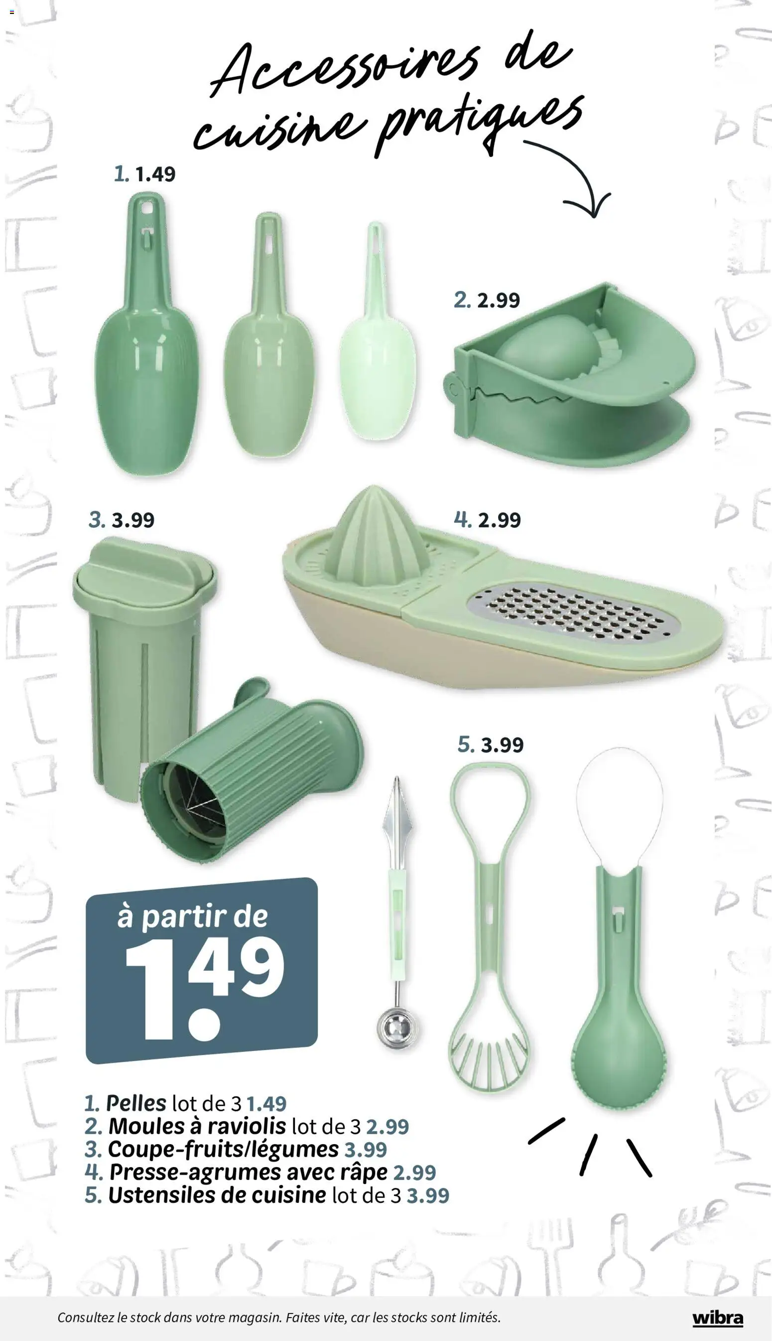 {H1} | Page: 5 | Produits: Moules, Raviolis, Râpe