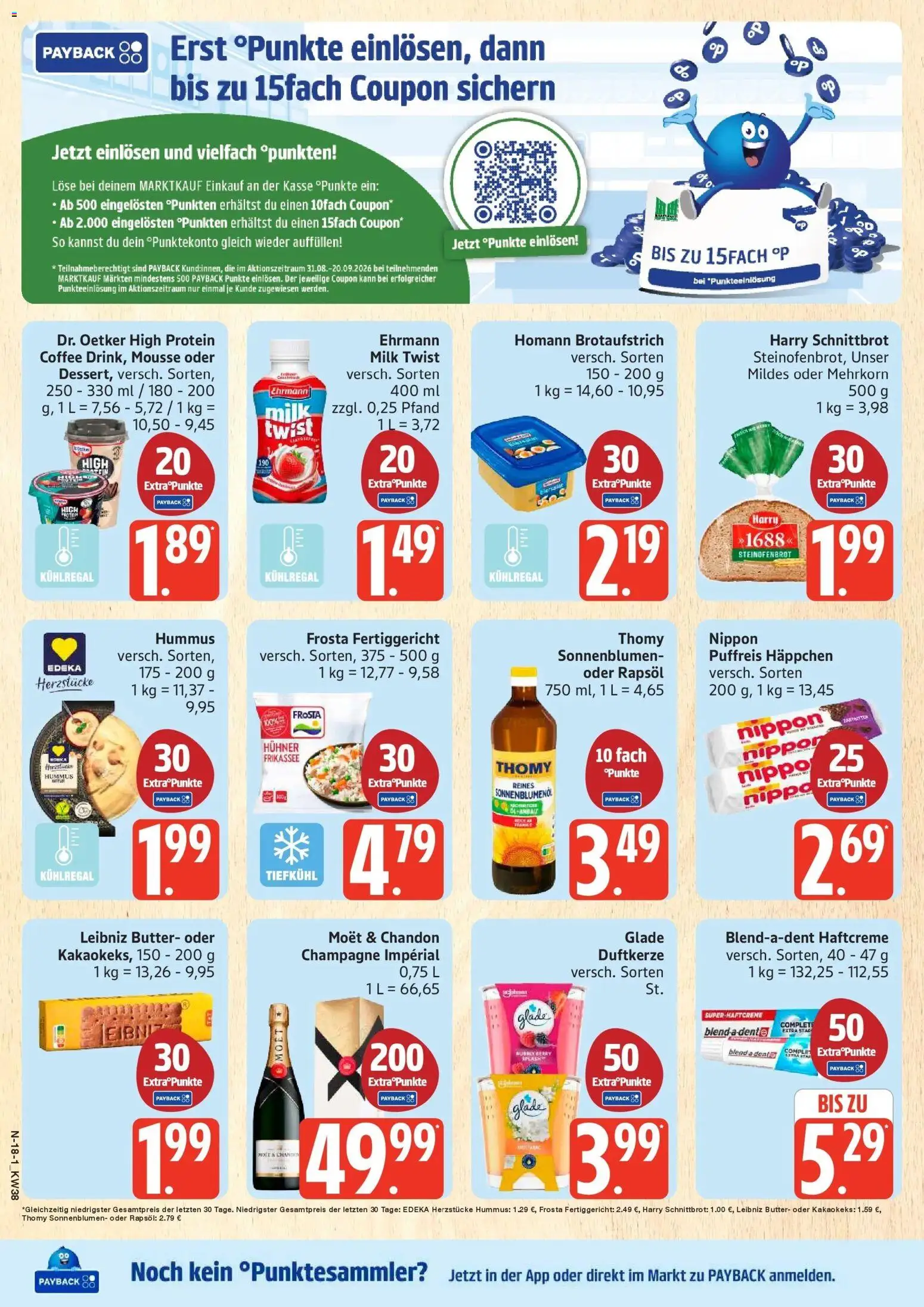 Marktkauf Prospekt Neuenkirchen (ab 14.09.2026) » Angebote online | Seite: 18 | Produkte: Butter, Rapsöl, Frosta, Hummus