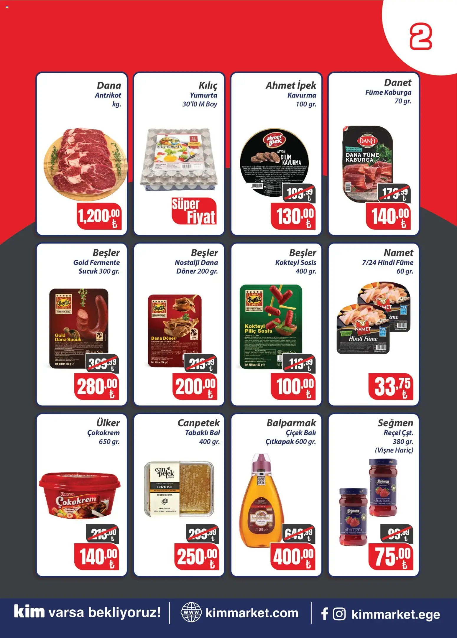 Kim Market Katalog - 09 Eylül 2026 tarihinden itibaren geçerlidir | Sayfa: 2 | Ürünler: Vişne, Hindi füme, Dana füme, Sucuk