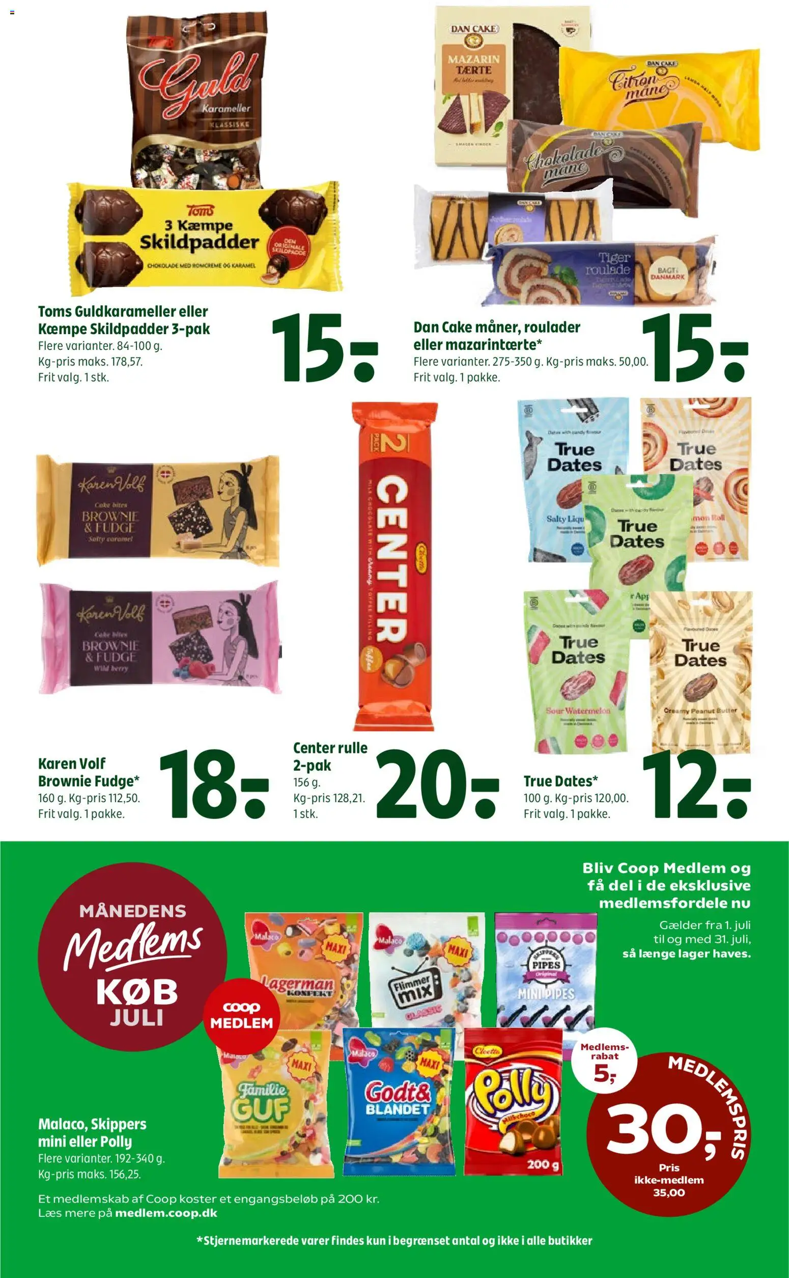 Coop 365 tilbudsavis – gyldig fra 23/07/2026 | Side: 21 | Produkter: Chokolade, Roulade, Karameller