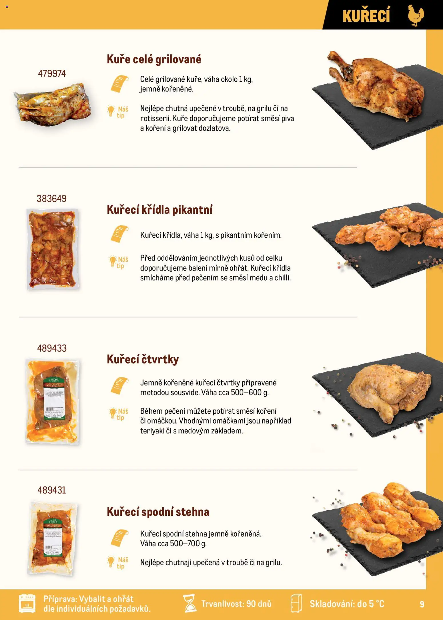 Makro leták - Maso upravené metodou sous-vide od 01.11.2025 | Strana: 9 | Produkty: Koření, Kuřecí spodní stehna, Kuřecí Křídla, Kuře