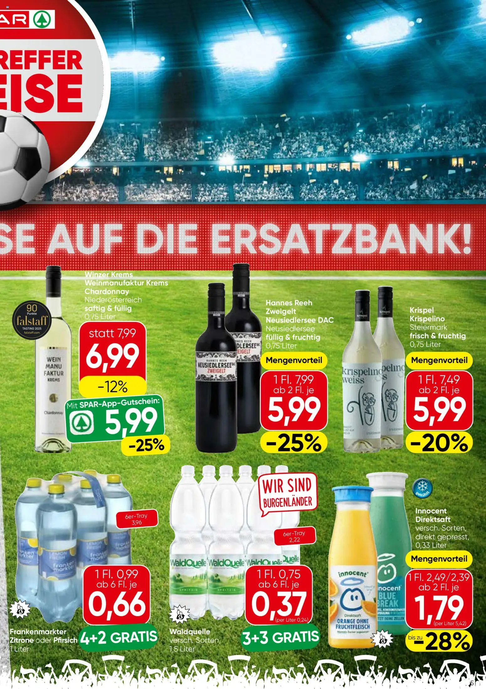 Spar Flugblatt - Steiermark gültig ab 01.07.2026 | Seite: 5 | Produkte: Zitrone, Pfirsich, Wein