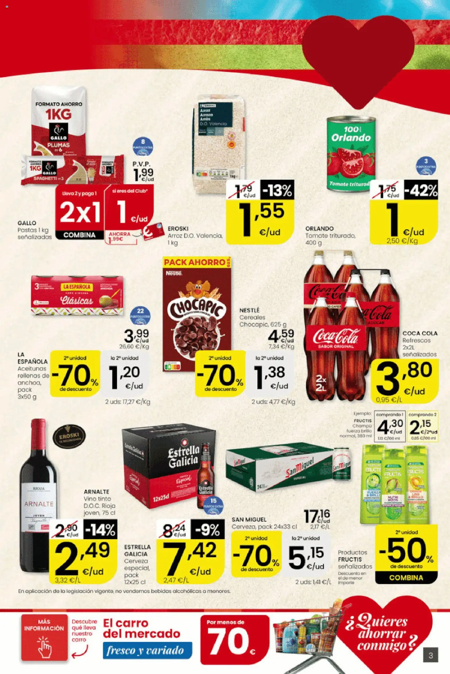 Eroski folleto Center │ válido desde el 16/07/2026 | Página: 3 | Productos: Champú, Vino, Cerveza, Cereales