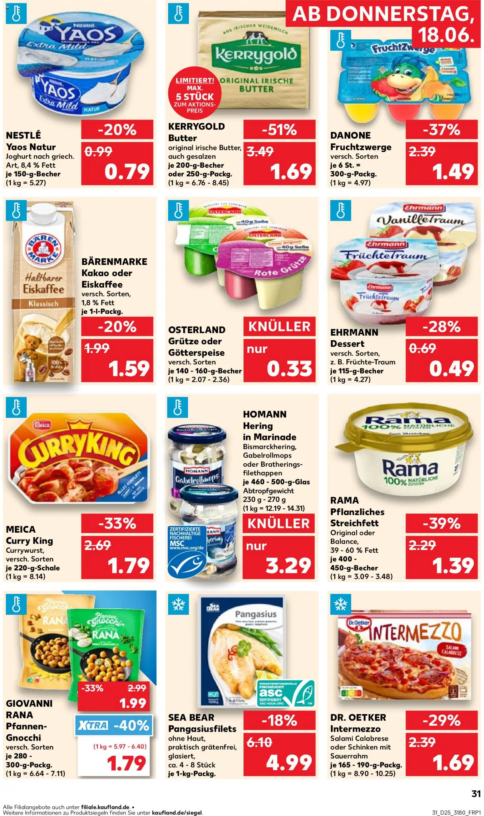 Kaufland Prospekt Leipzig – gültig ab 18.06.2026 | Seite: 31 | Produkte: Meica, Salami, Pizza, Sauerrahm