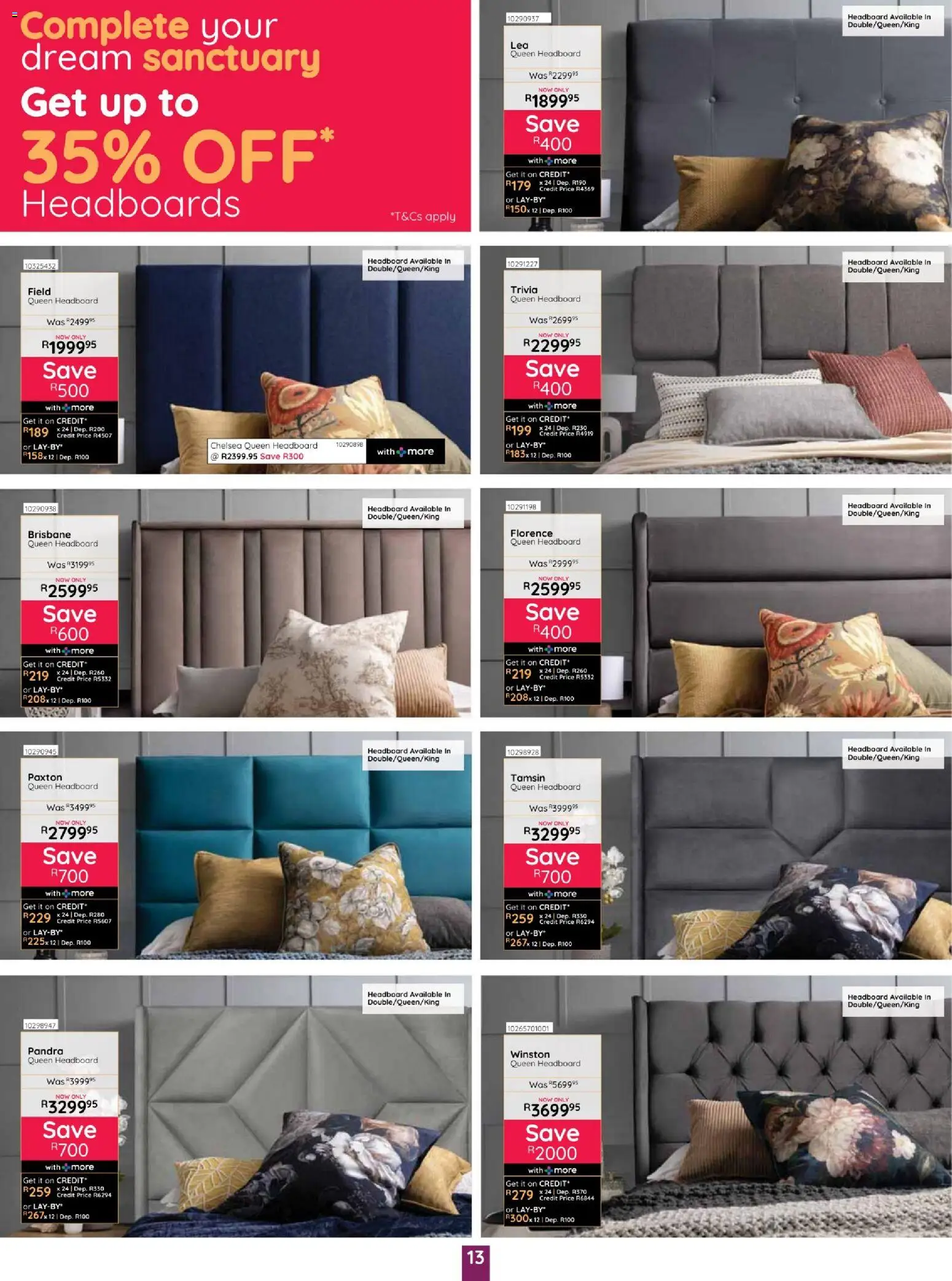 New Bradlows catalogue – valid from 15/10/2026 | Page: 13 | Products: Headboard