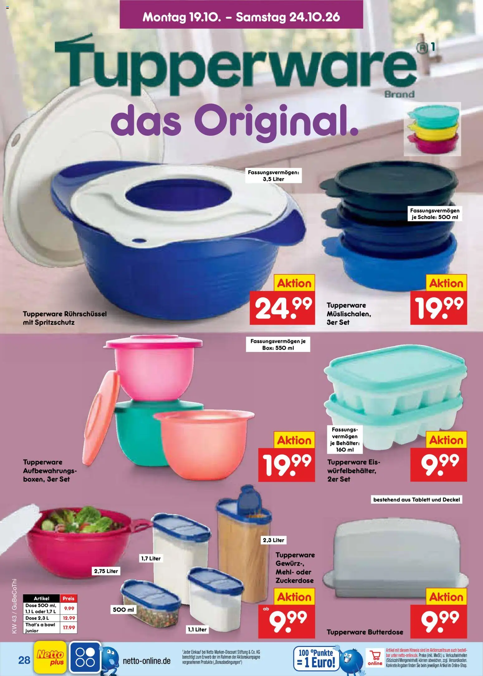 Netto Marken-Discount Prospekt – gültig ab 19.10.2026 | Seite: 38 | Produkte: Mehl, Box, Eis