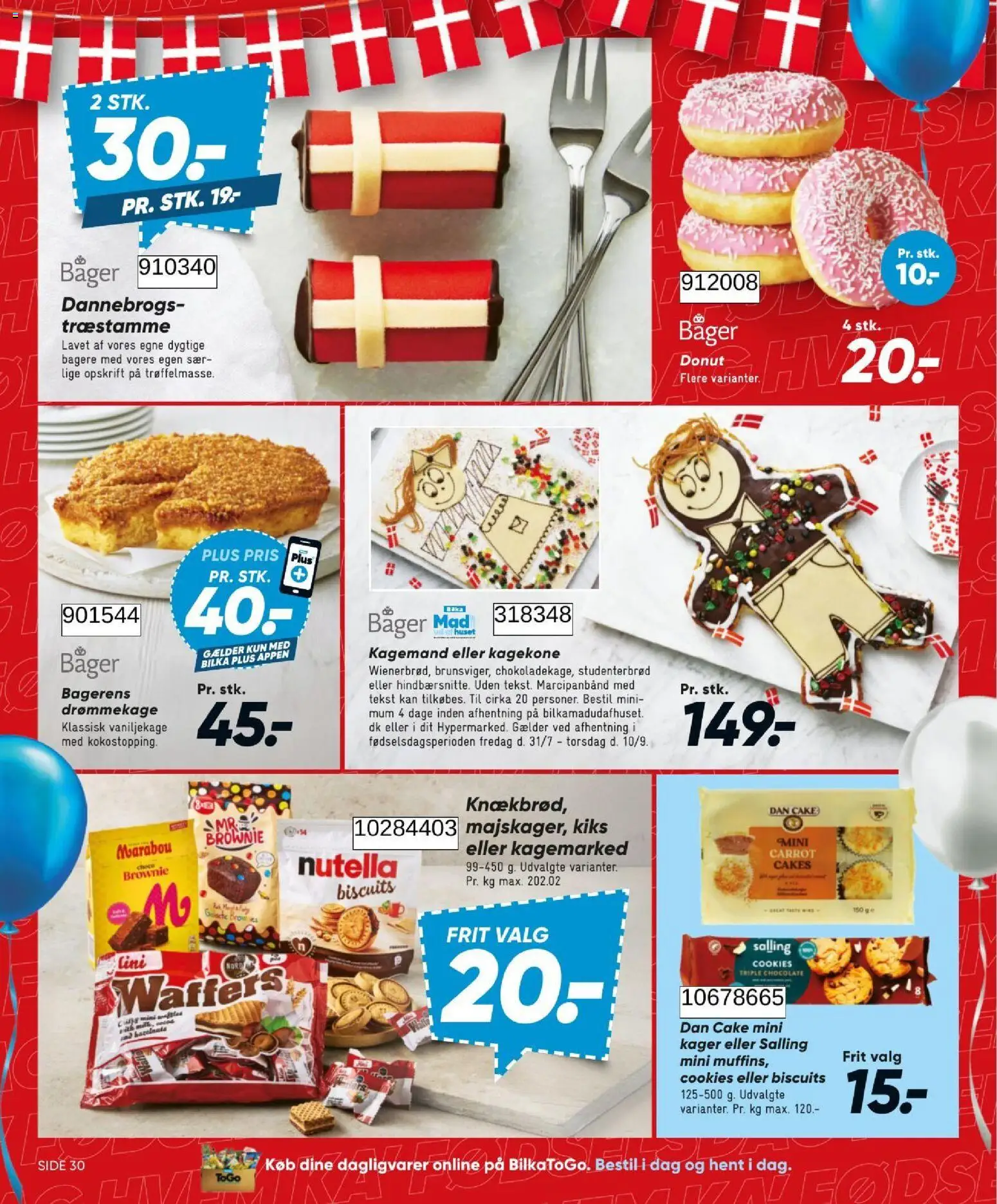 Bilka tilbudsavis – gyldig fra 07/08/2026 | Side: 40 | Produkter: Brownies, Cookies, Studenterbrød, Nutella