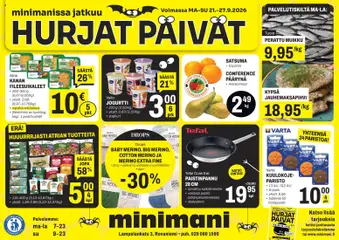 Minimani-mainoslehti voimassa 21/09/2026 alkaen