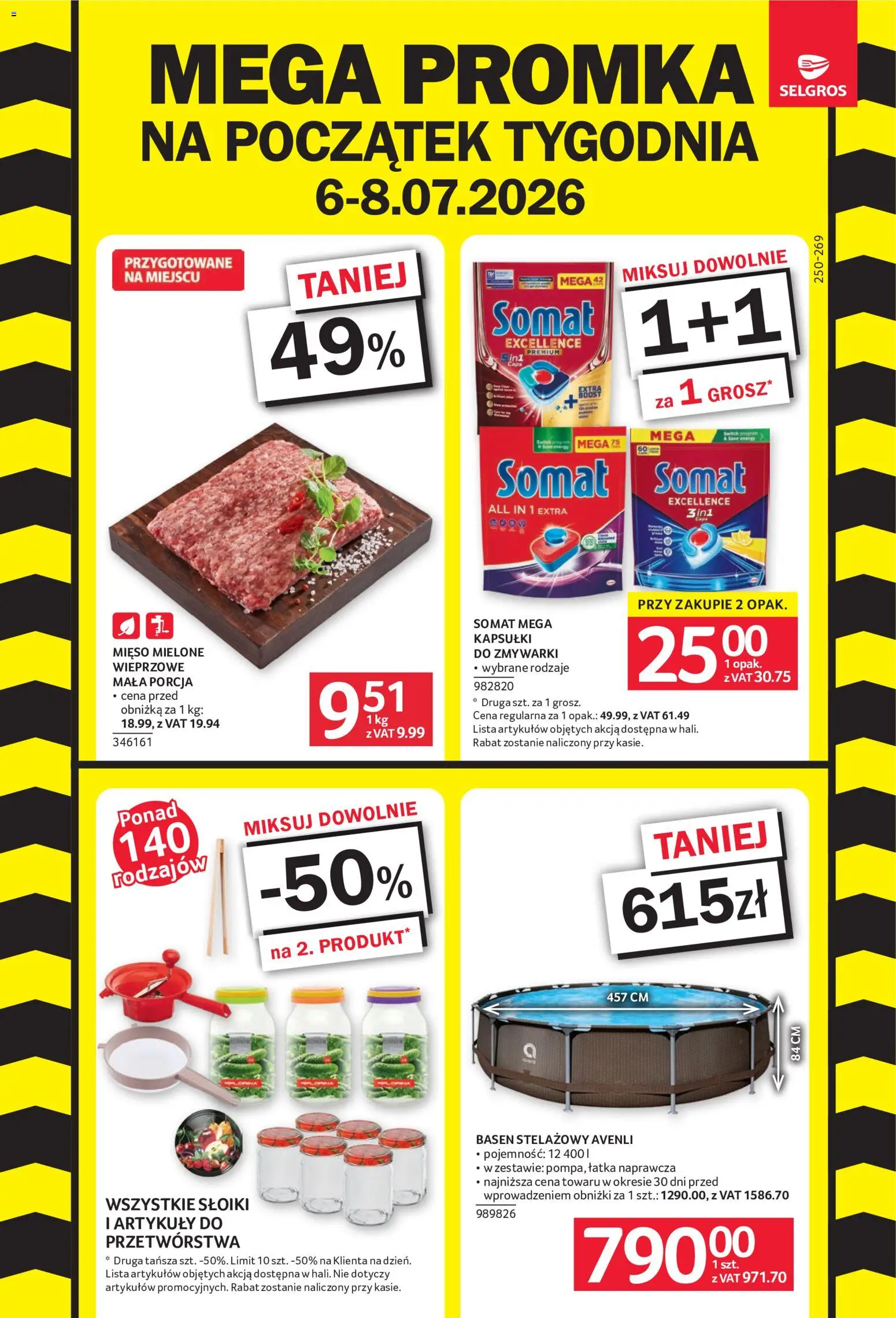 Selgros cash&carry gazetka - Mega Promka od 06.07.2026 | Strona: 1 | Produkty: Mięso, Mięso mielone, Basen
