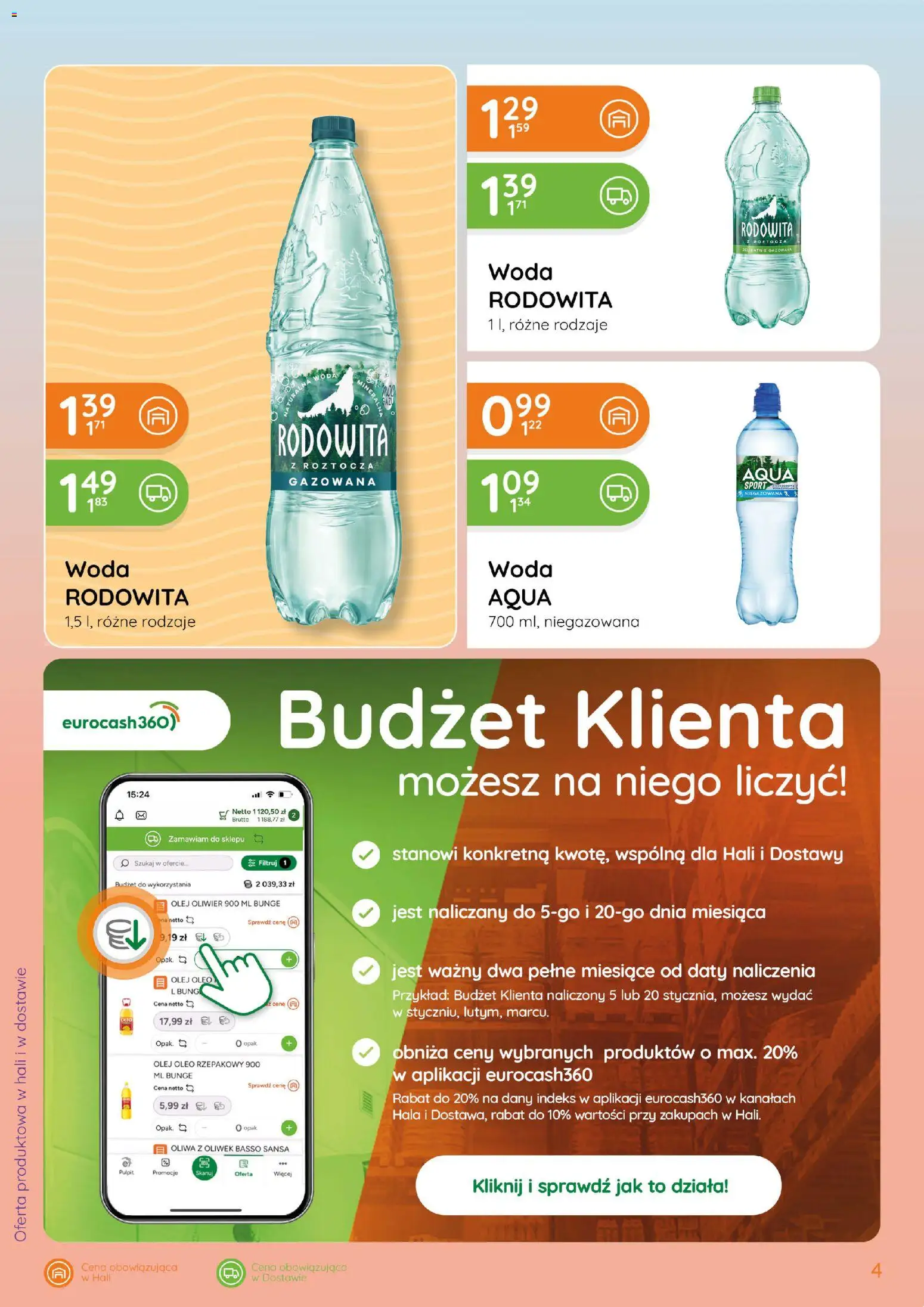 Eurocash gazetka - Letnie Orzeźwienie od 28.05.2026 | Strona: 4 | Produkty: Oliwa z oliwek, Olej, Woda
