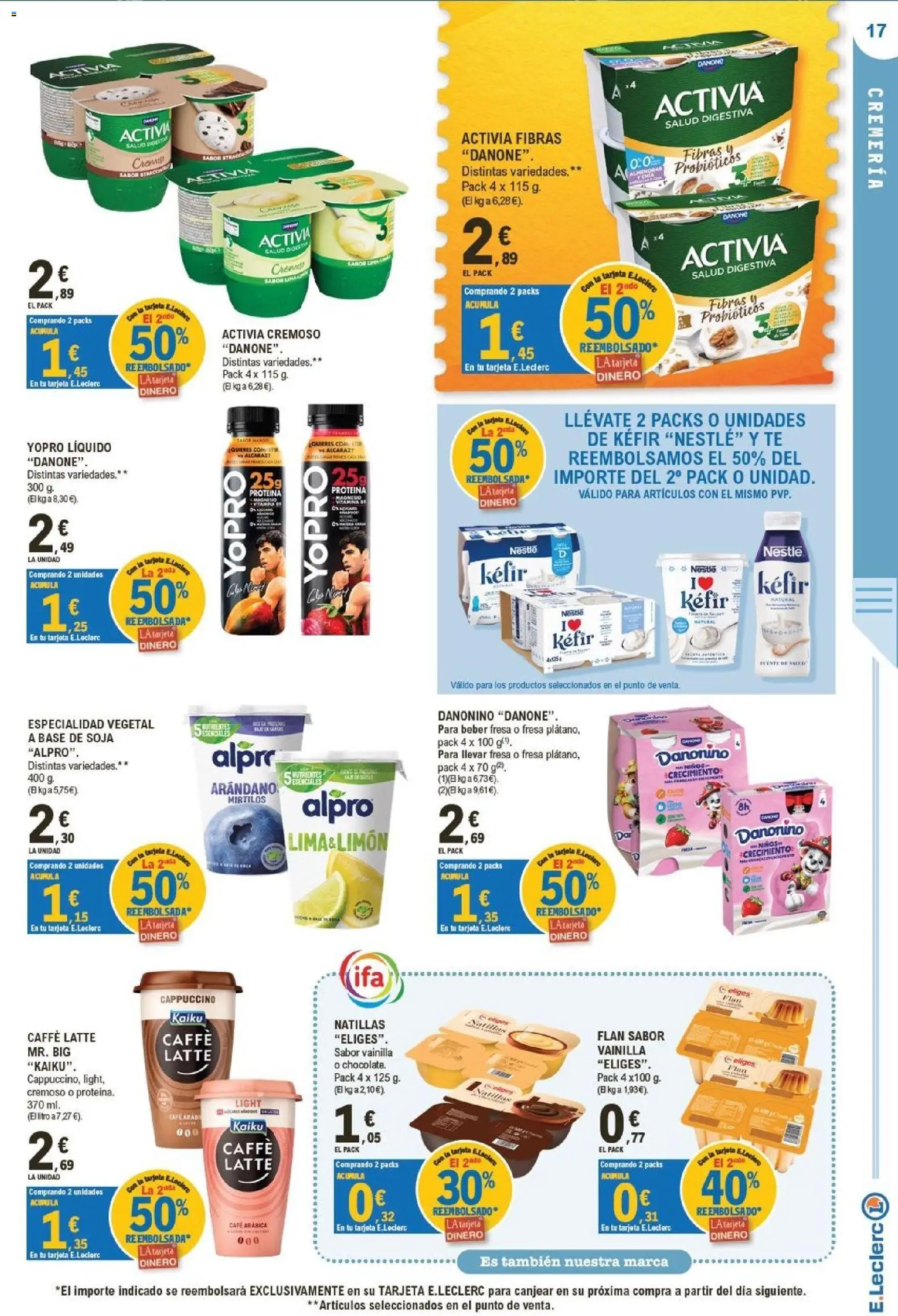 E.Leclerc - Ciudad Real │ válido desde el 23/09/2026 | Página: 17 | Productos: Proteína, Kéfir, Probióticos, Vainilla