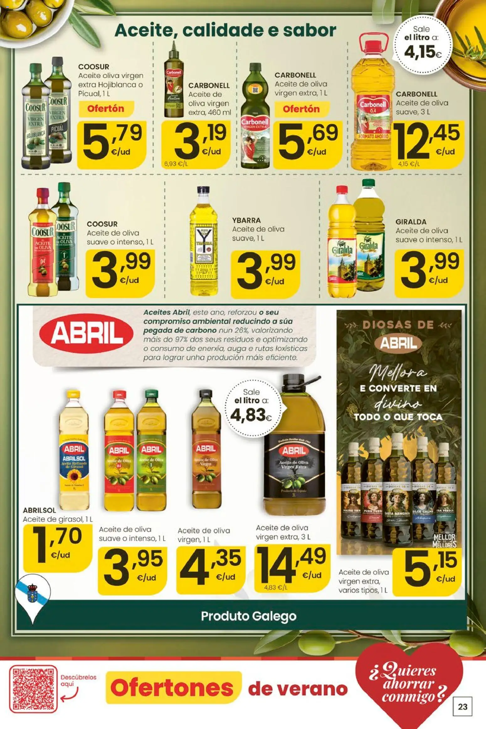 Eroski Ofertóns de verán │ válido desde el 28.05.2026 | Página: 23 | Productos: Aceite, Aceite de oliva