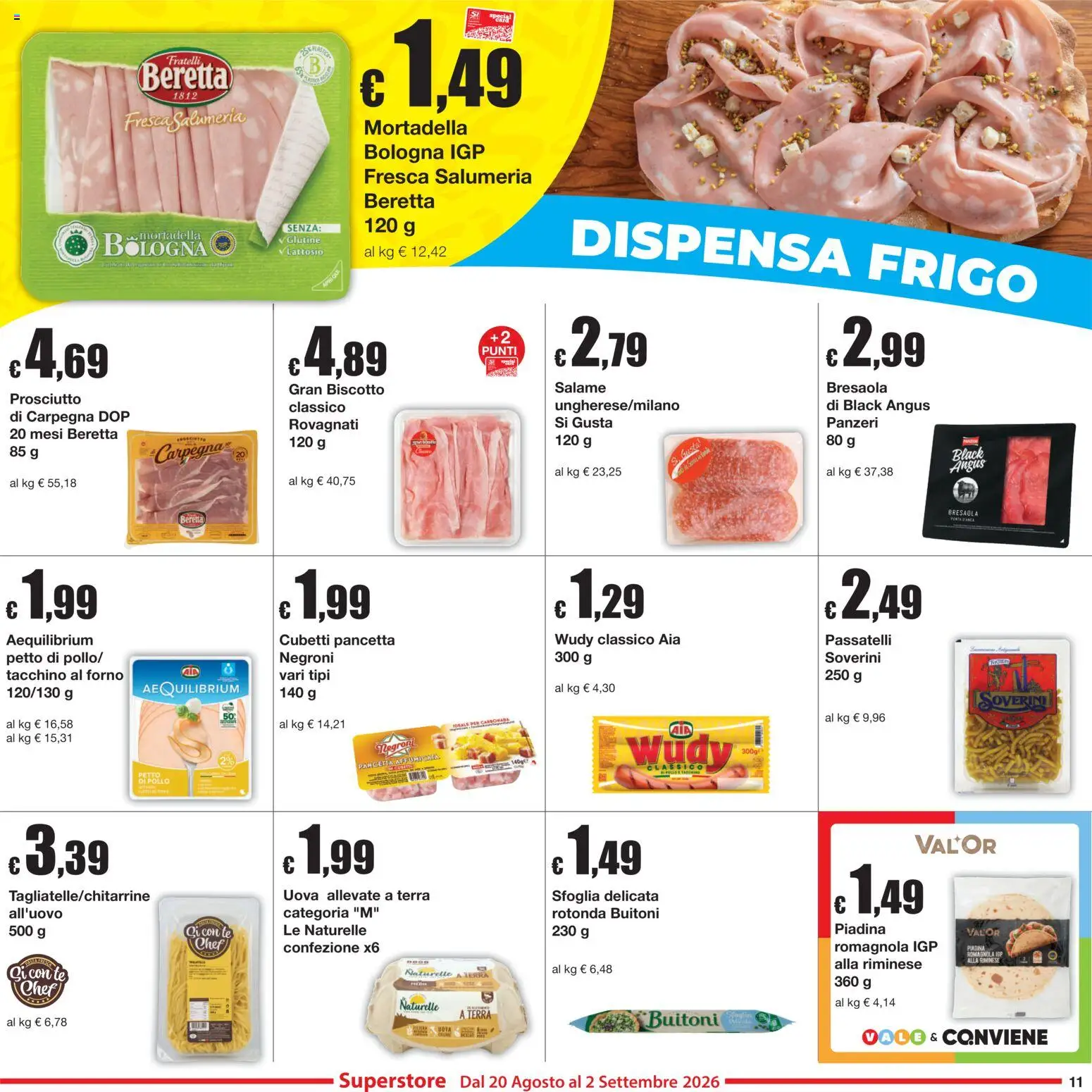Volantino Sì con Te del 20/08/2026 | Pagina: 11 | Prodotti: Pollo, Prosciutto, Forno, Terra
