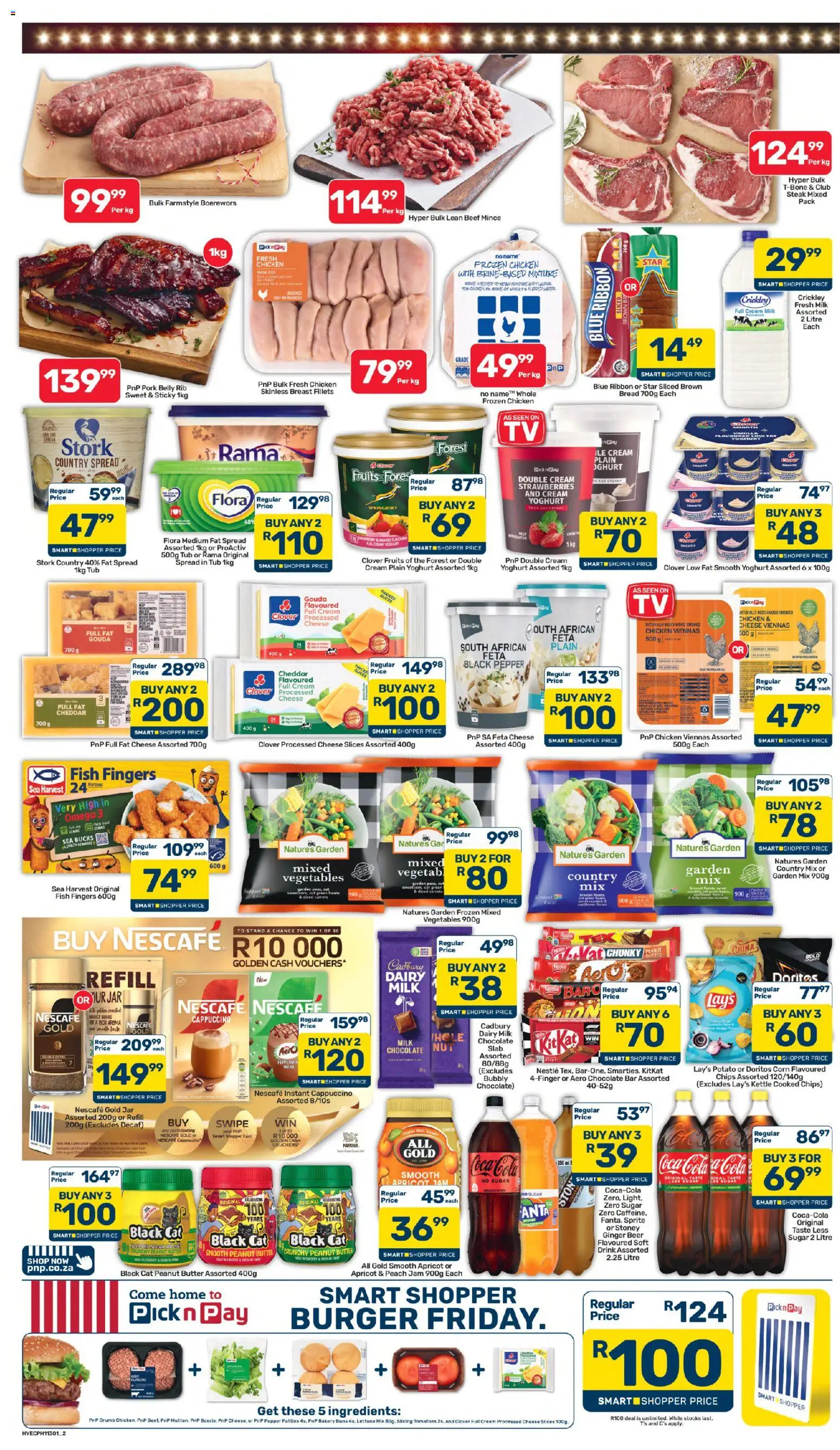 New Pick n Pay catalogue – valid from 07/09/2026 | Page: 2 | Products: Kettle, Omega 3, Chocolate, Cheddar