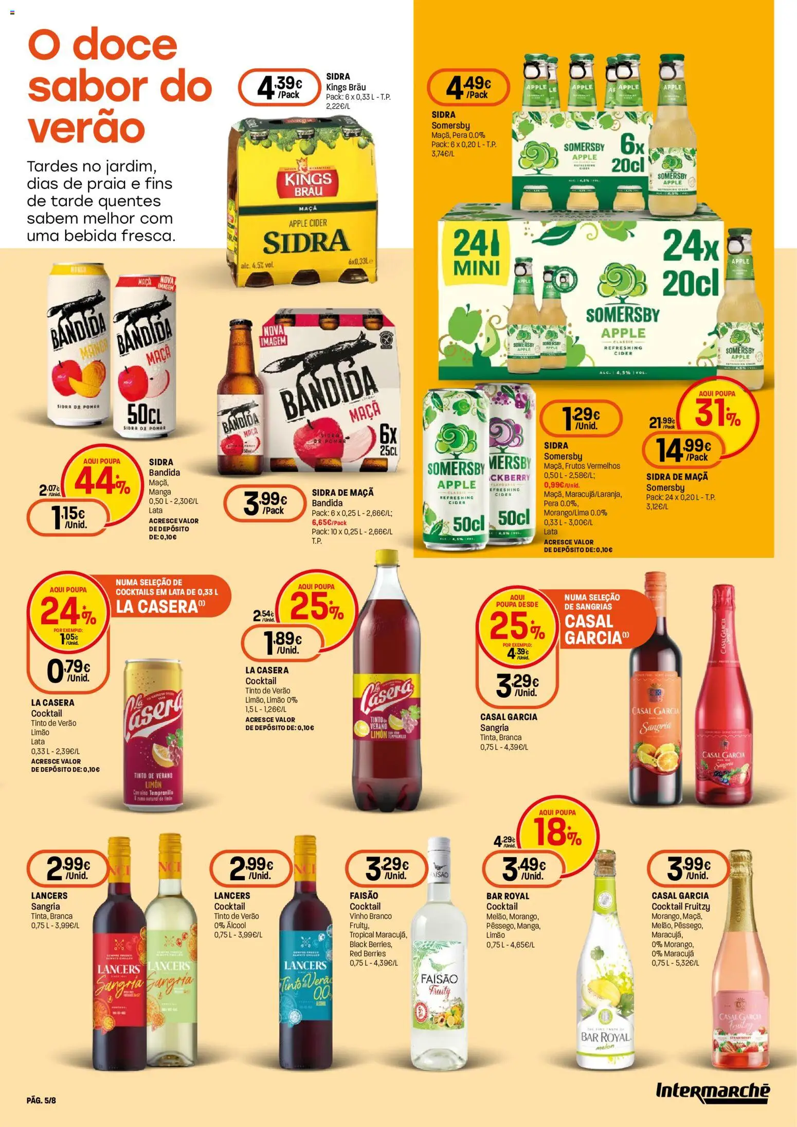Intermarché Folheto Contact │ válido de 16/07/2026 | Página: 5 | Produtos: Maça, Vinho, Cocktails, Bebida