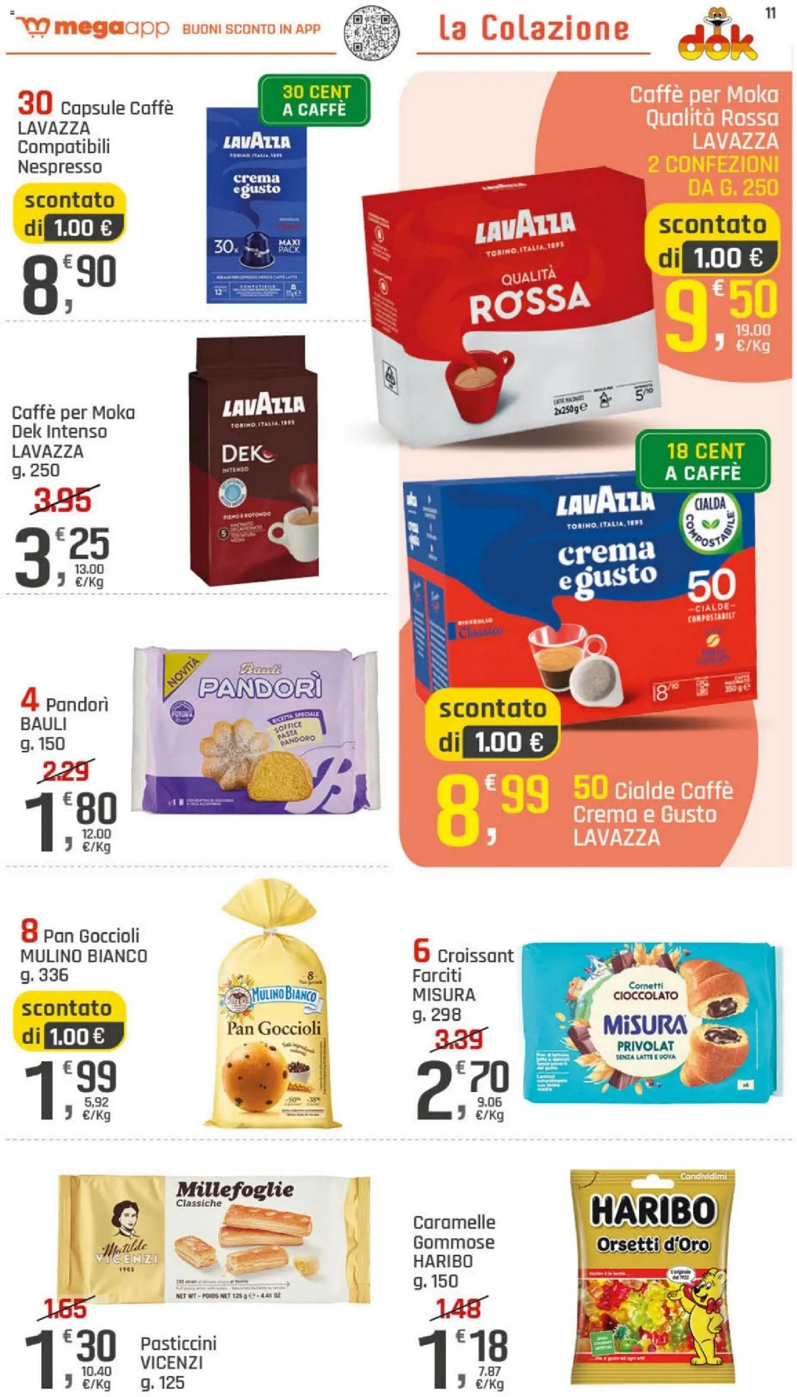 Volantino DOK del 02/09/2026 | Pagina: 11 | Prodotti: Crema, Pandoro, Croissant, Cialda