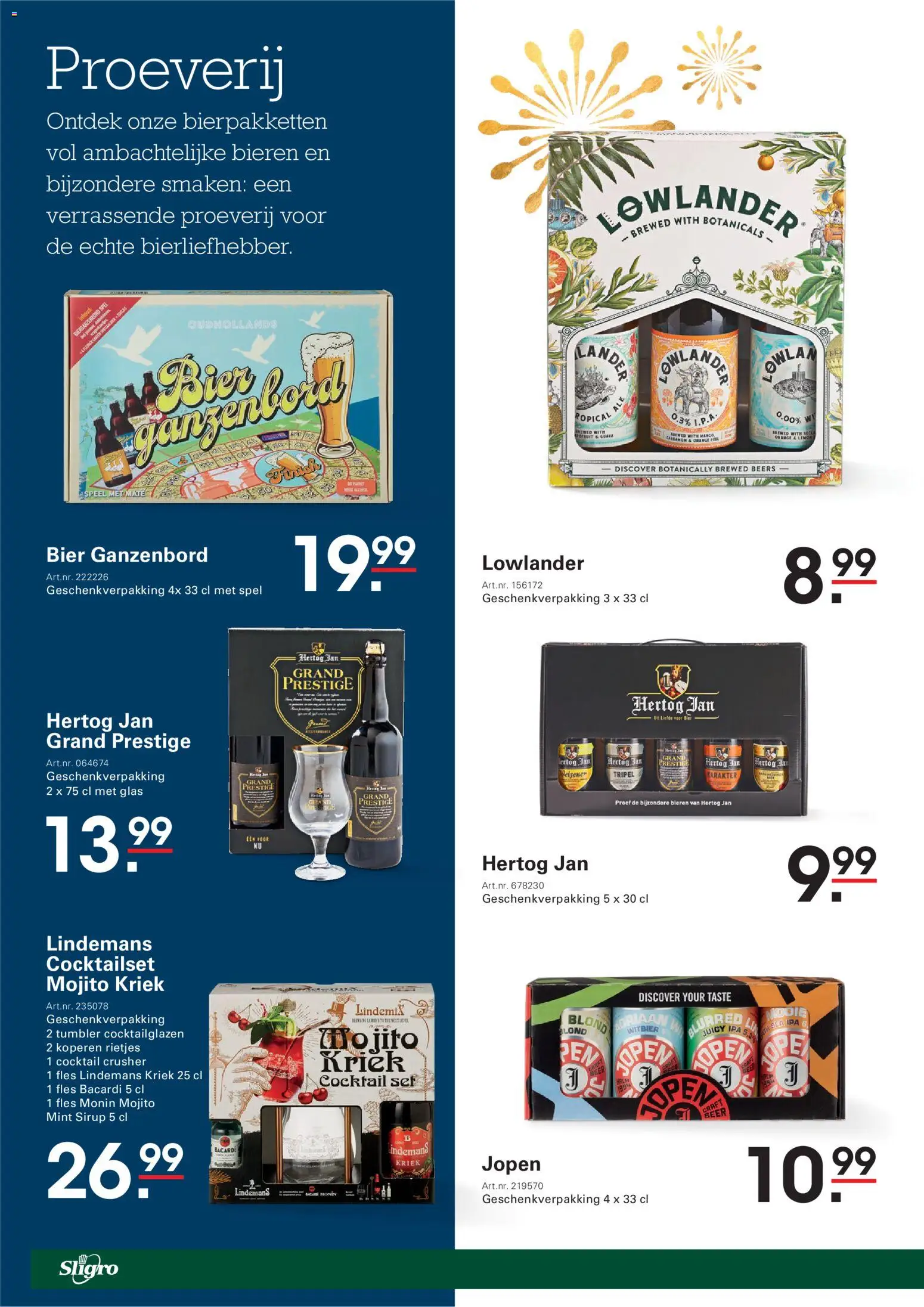 {H1} | Pagina: 16 | Producten: Bier, Monin, Bacardi, Glas