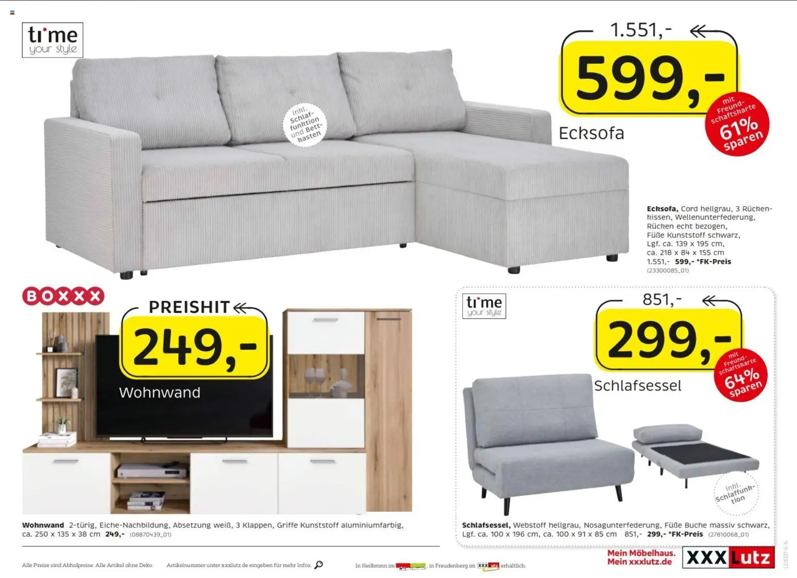 XXXLutz Prospekt – gültig ab 27.06.2026 | Seite: 25 | Produkte: Ecksofa, Wohnwand, Bett