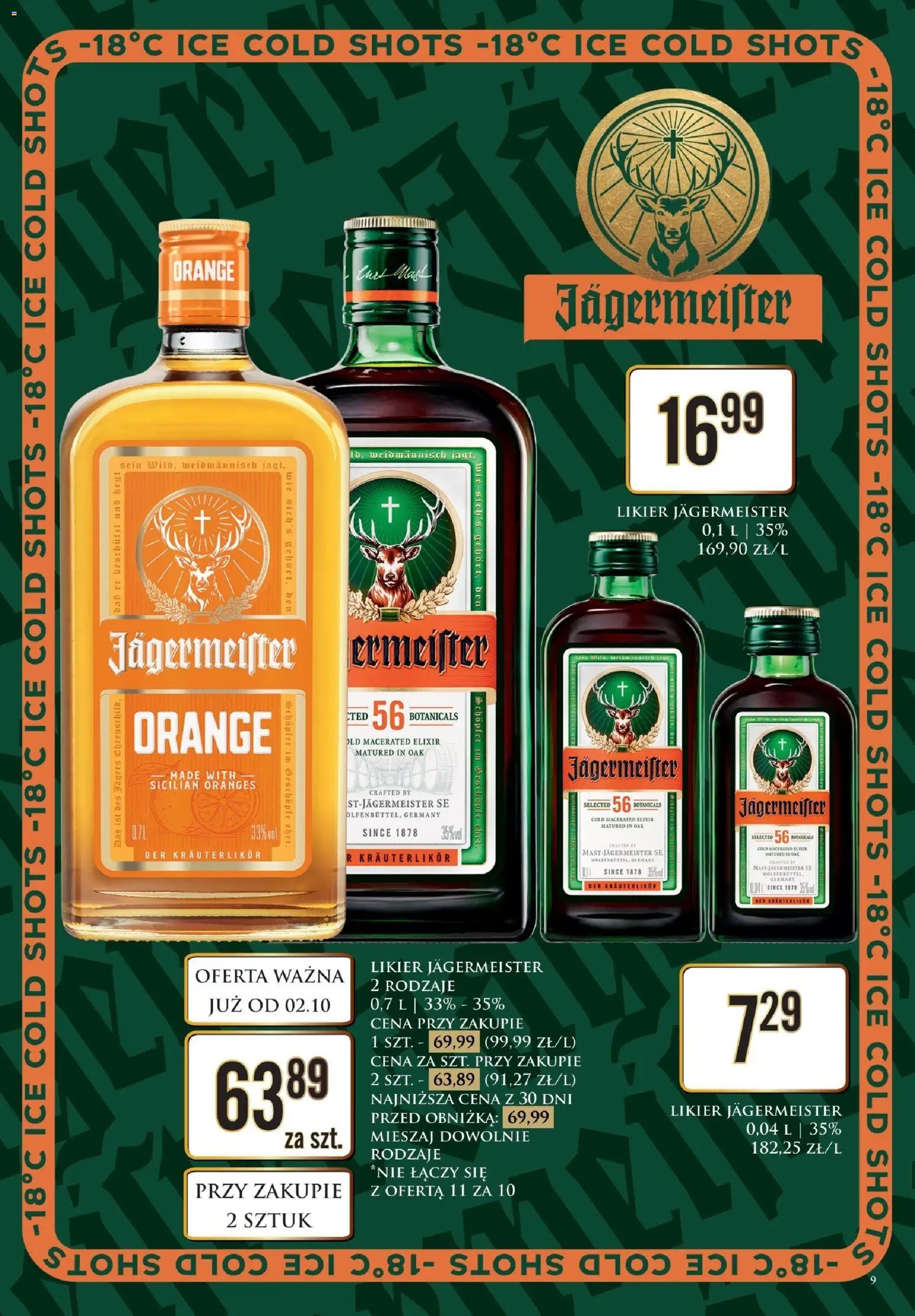 Dino gazetka - Katalog alkoholowy od 05.10.2026 | Strona: 9 | Produkty: Likier Jägermeister, Jagermeister
