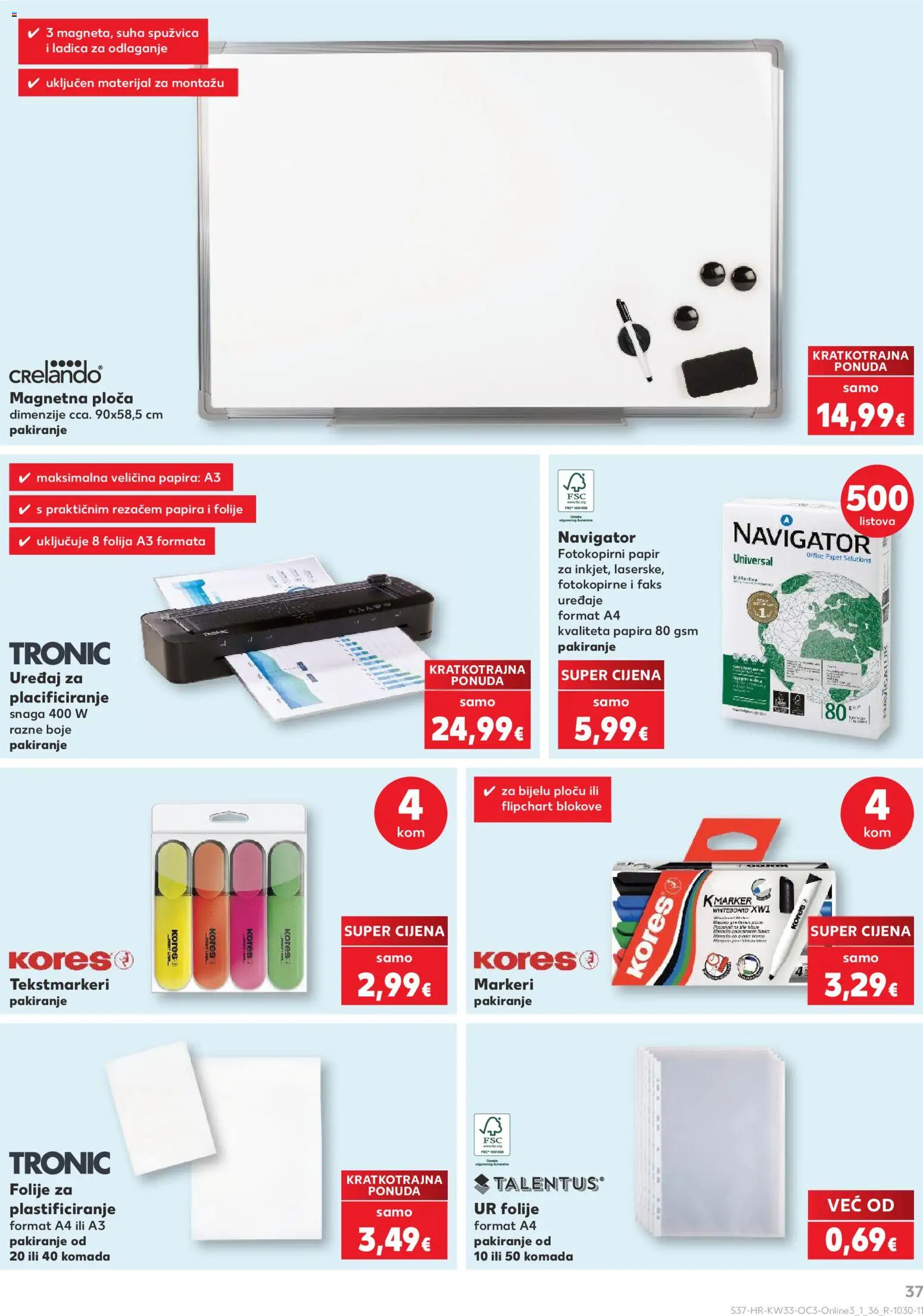 Kaufland katalog | vrijedi od 10.08.2026 | Stranica: 37 | Proizvodi: Faks, Folija, Laminator