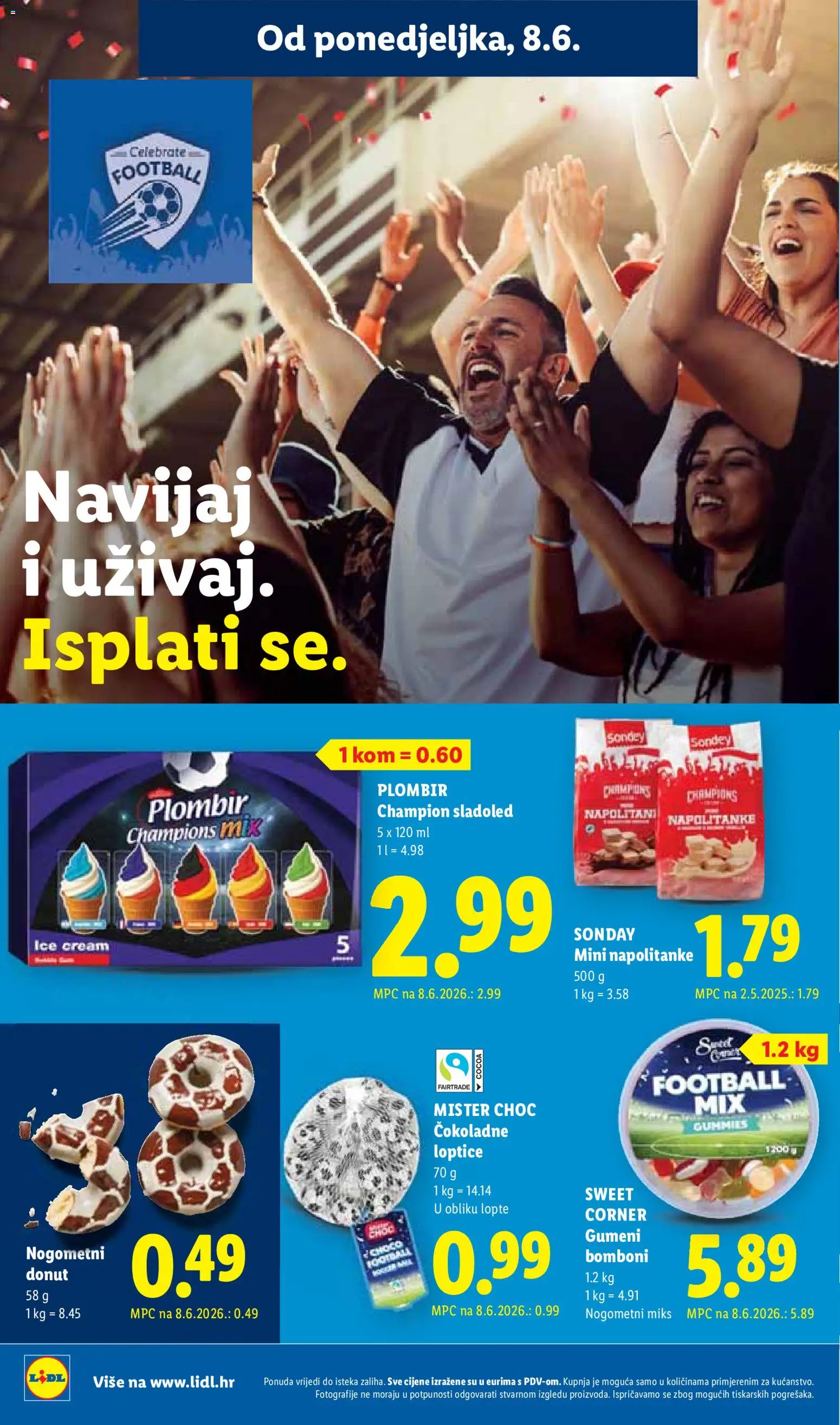 Lidl katalog | vrijedi od 08.06.2026 | Stranica: 8 | Proizvodi: Bomboni, Sladoled, Napolitanke