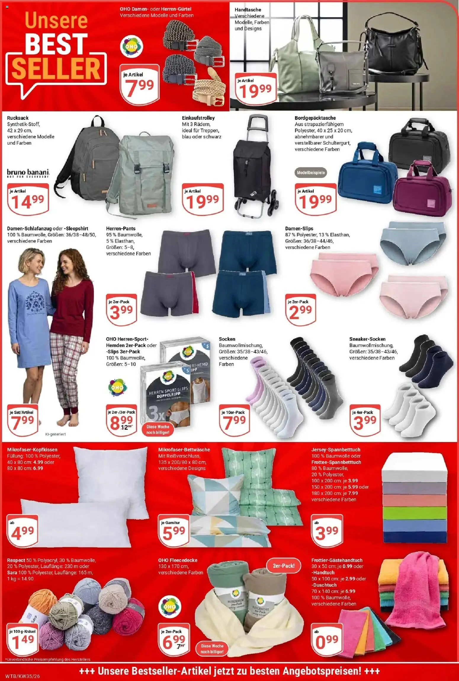 Globus Prospekt Wächtersbach – gültig ab 24.08.2026 | Seite: 24 | Produkte: Socken, Handtasche, Rucksack